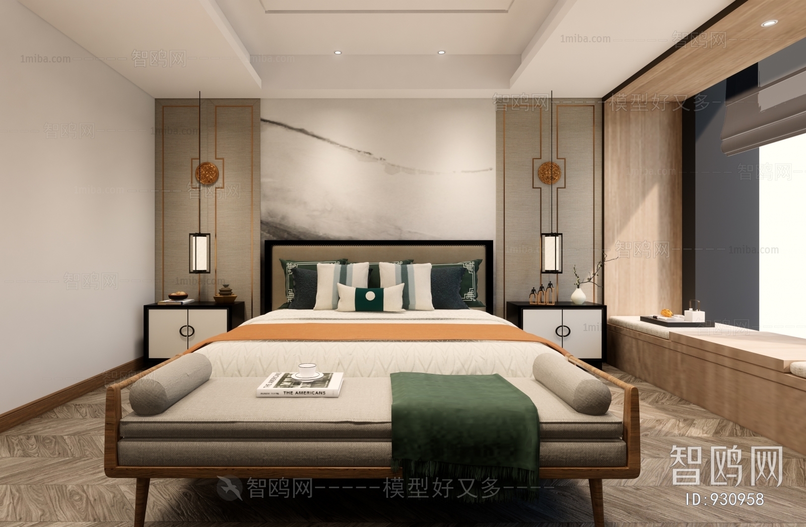 New Chinese Style Bedroom