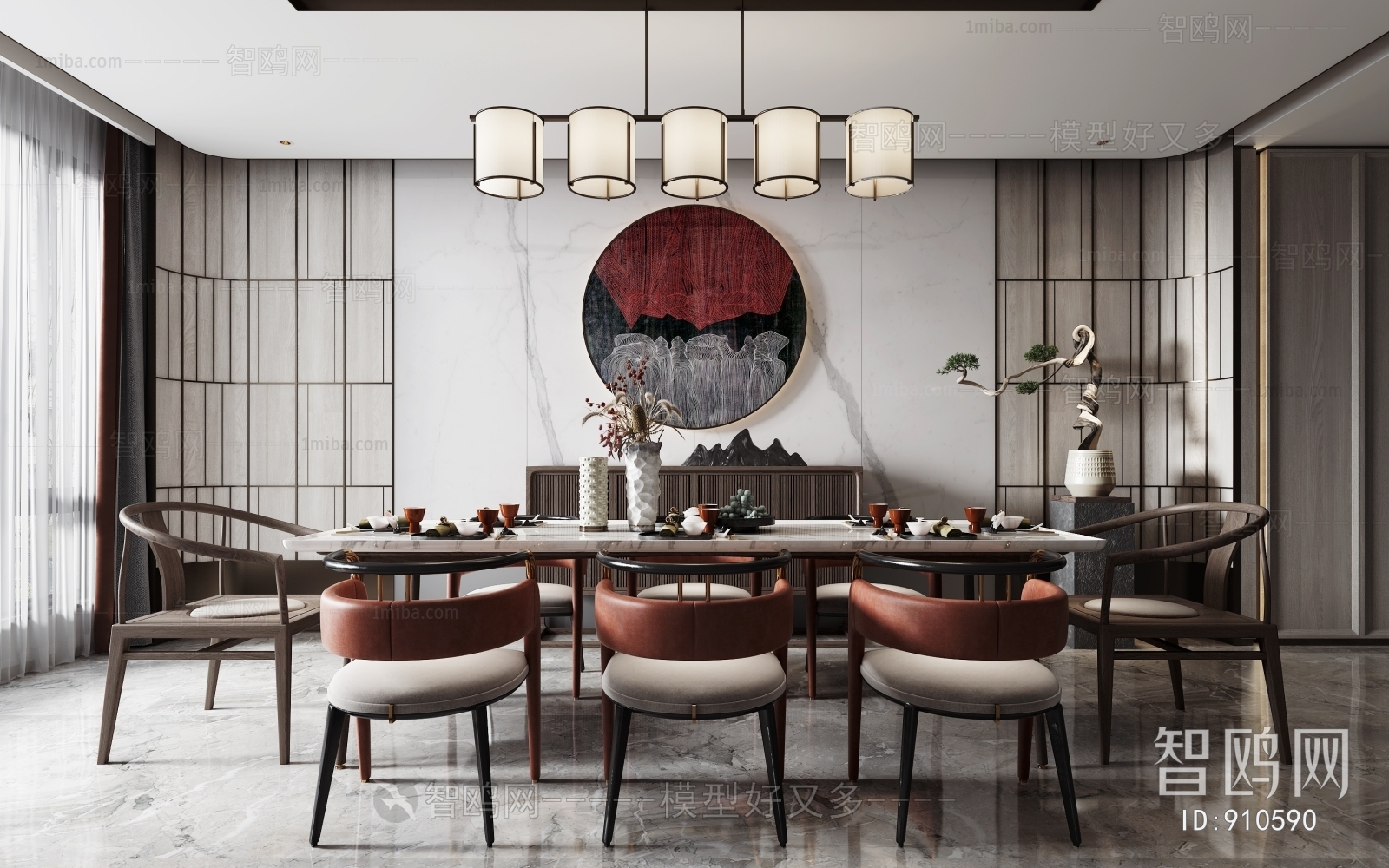 New Chinese Style Dining Room