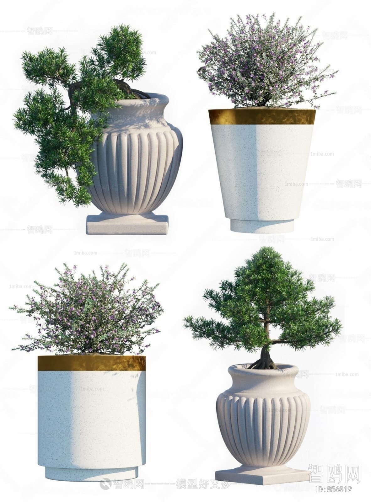 Modern Potted Green Plant