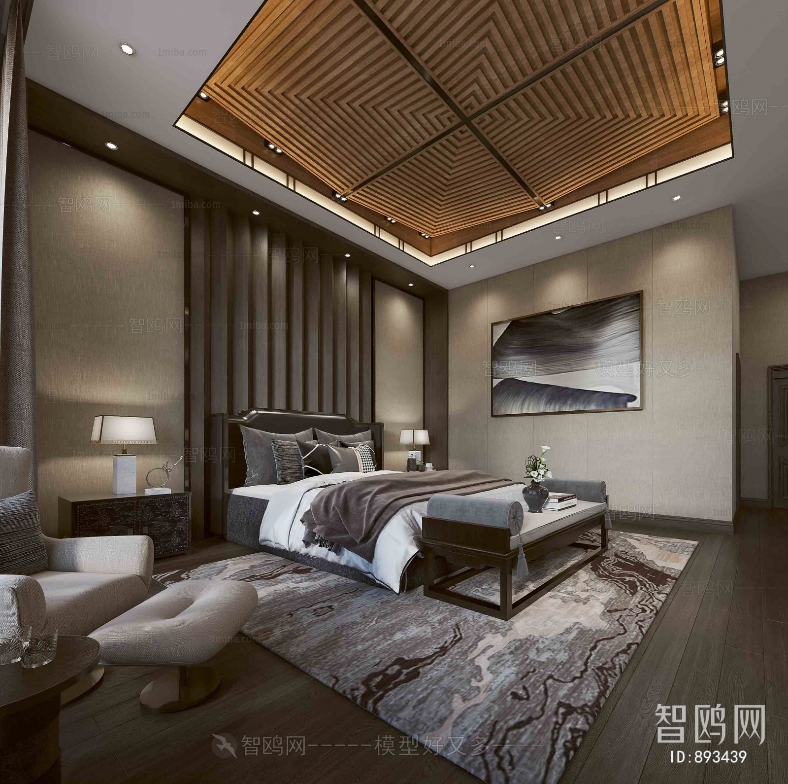 New Chinese Style Bedroom