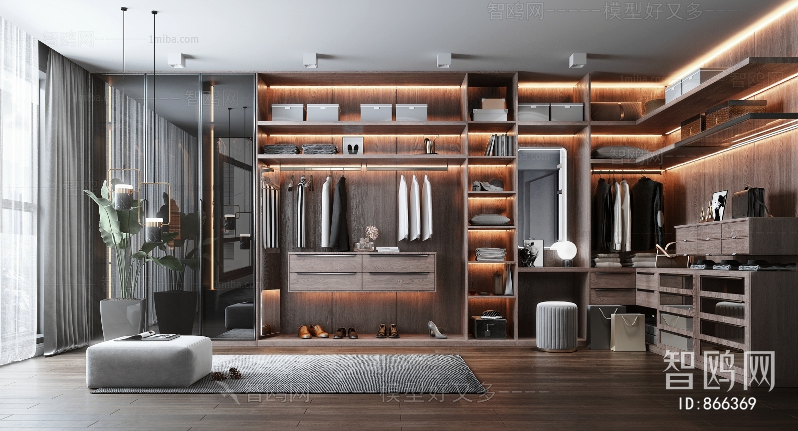 Modern Clothes Storage Area