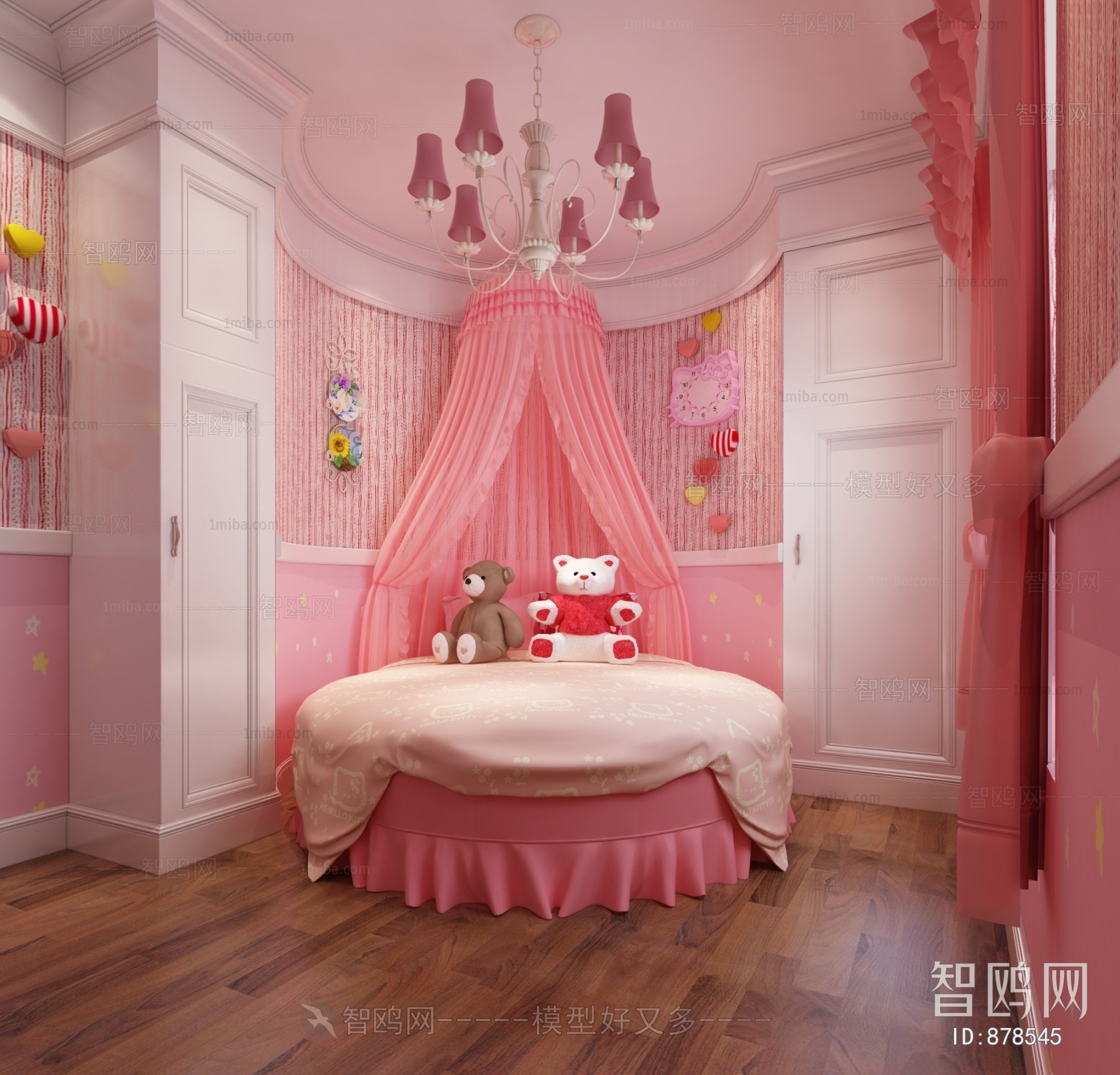 Simple European Style Girl's Room Daughter's Room