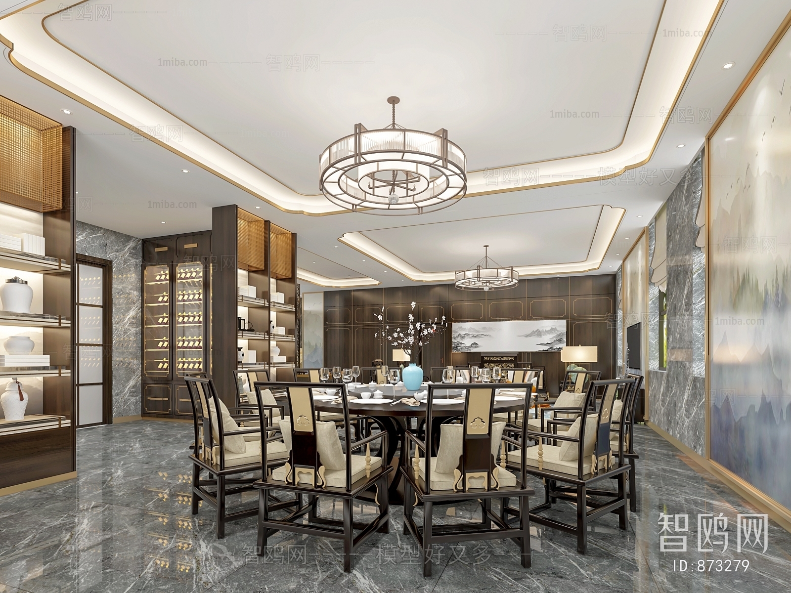 New Chinese Style Dining Room