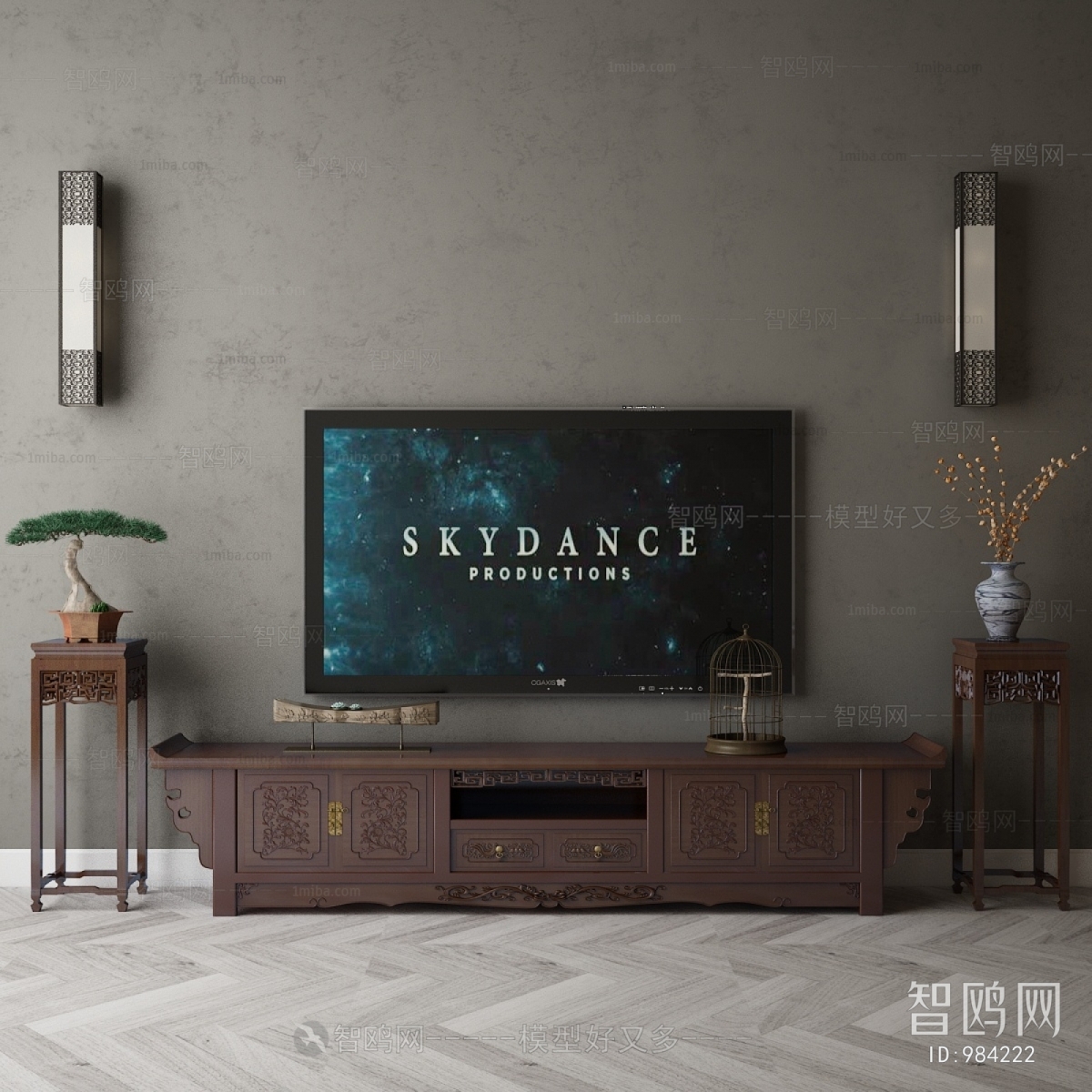 New Chinese Style TV Cabinet