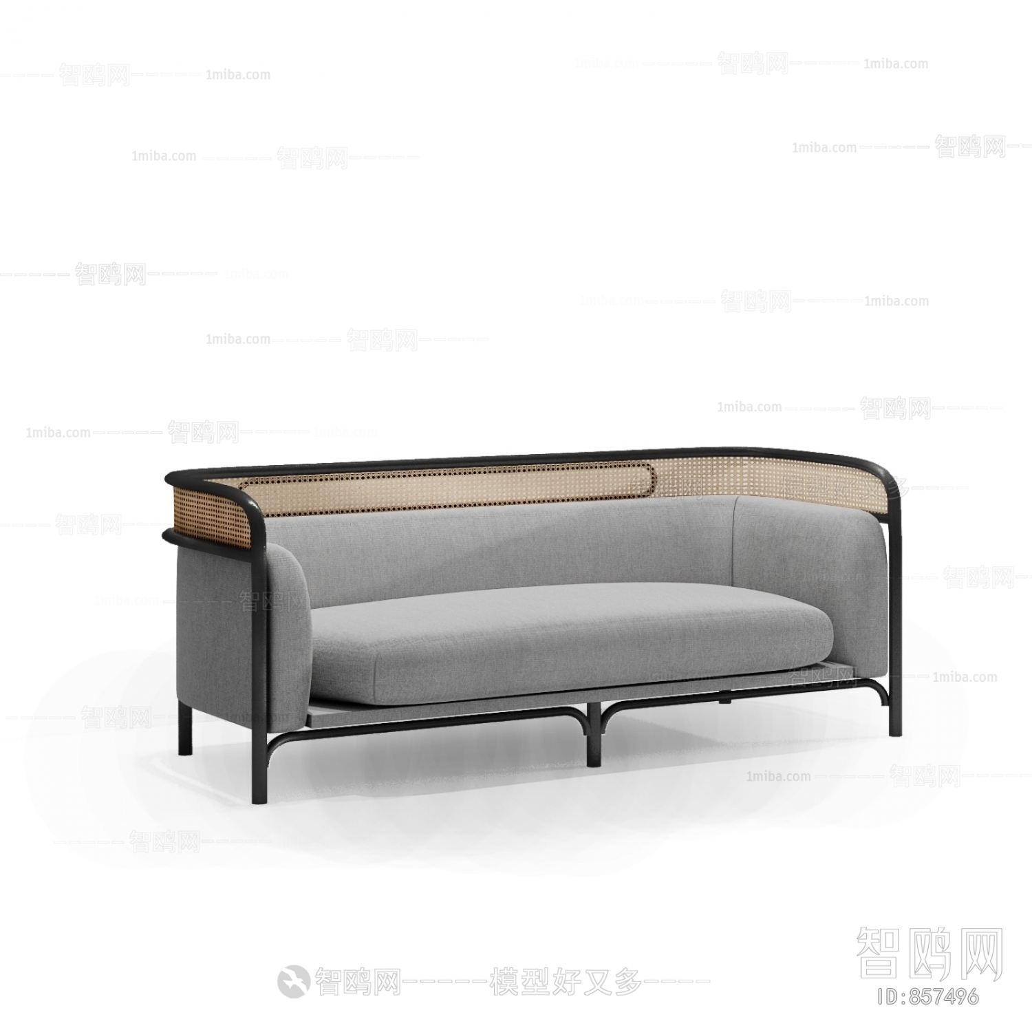 New Chinese Style Three-seat Sofa