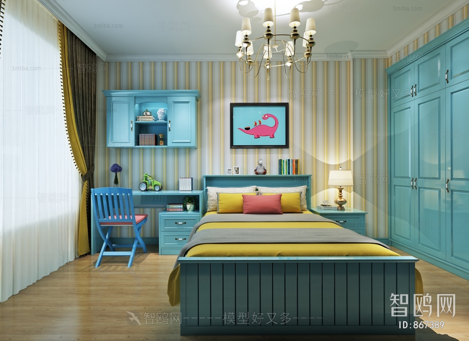 Simple European Style Children's Room