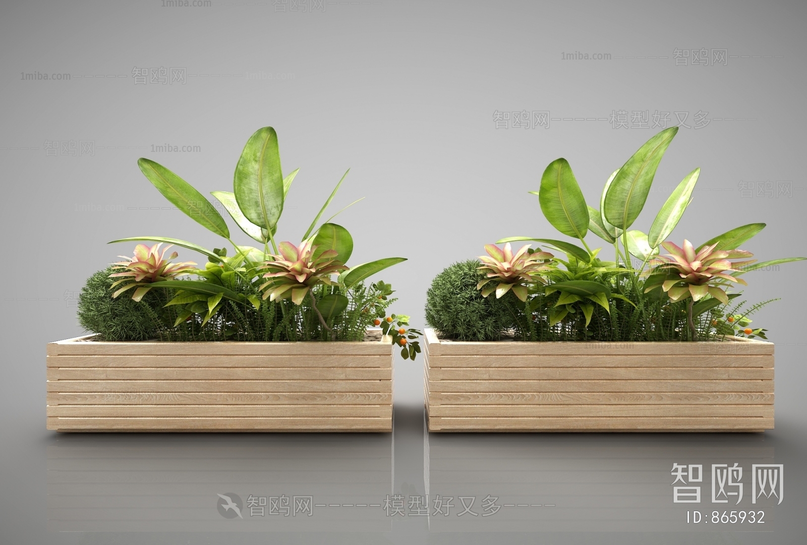 Modern Potted Green Plant