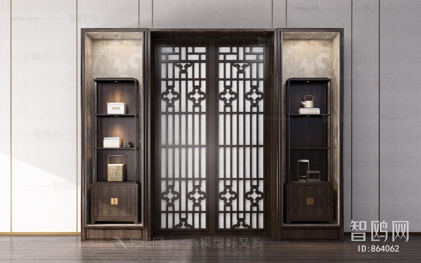 New Chinese Style Decorative Cabinet