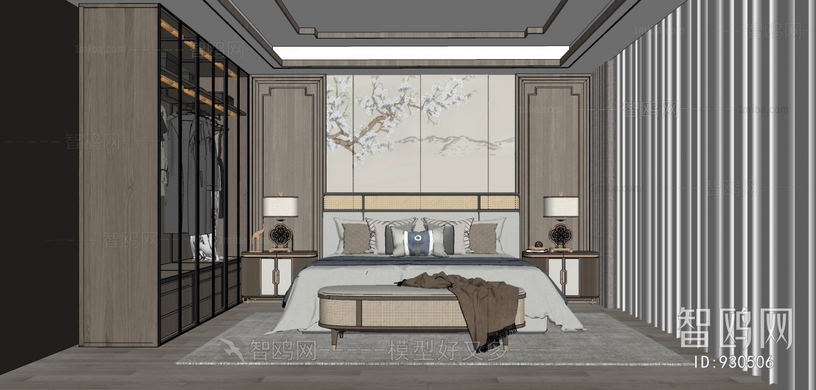 New Chinese Style Bedroom