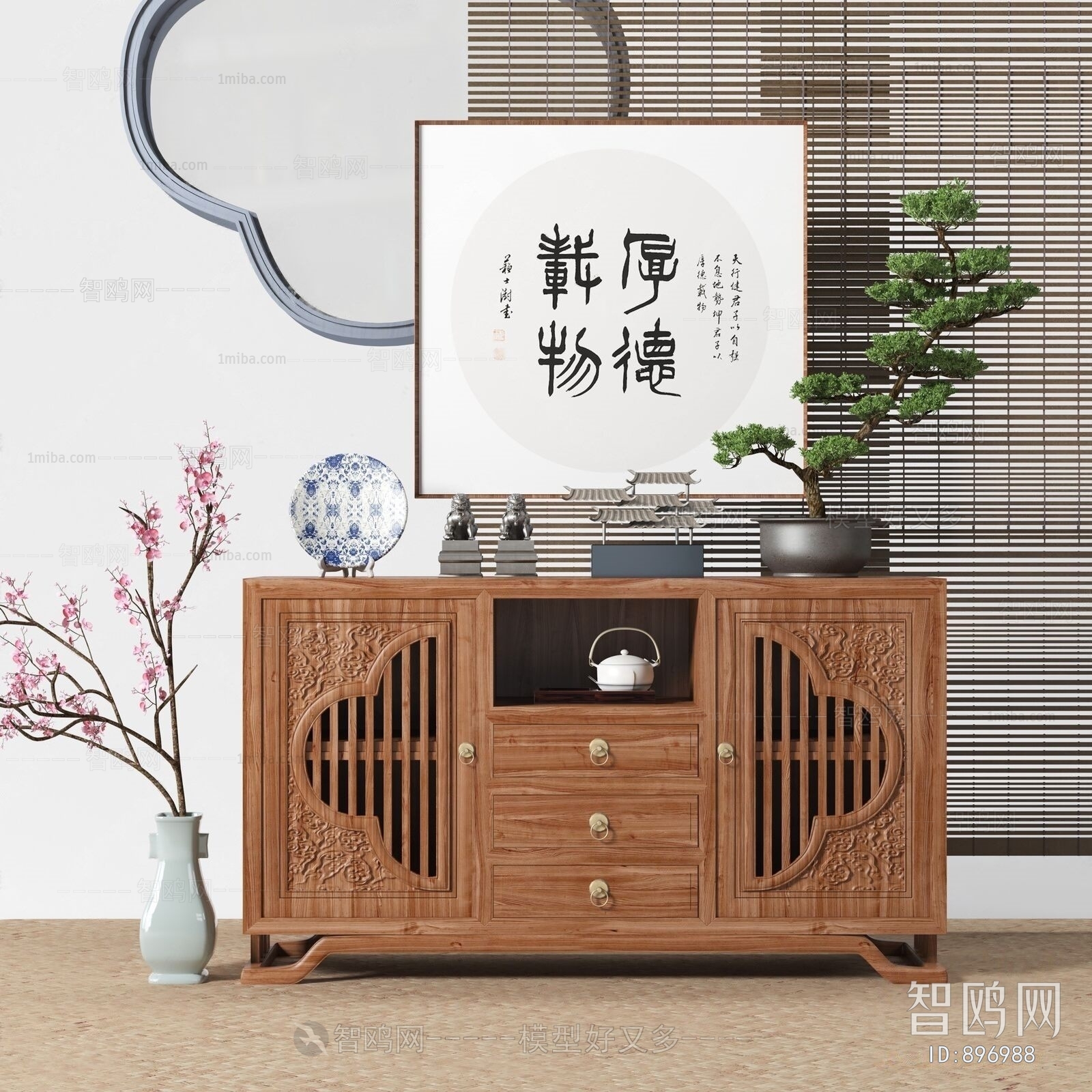 New Chinese Style Side Cabinet/Entrance Cabinet