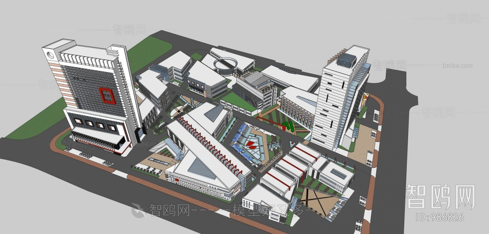 Modern Architectural Bird's-eye View Planning