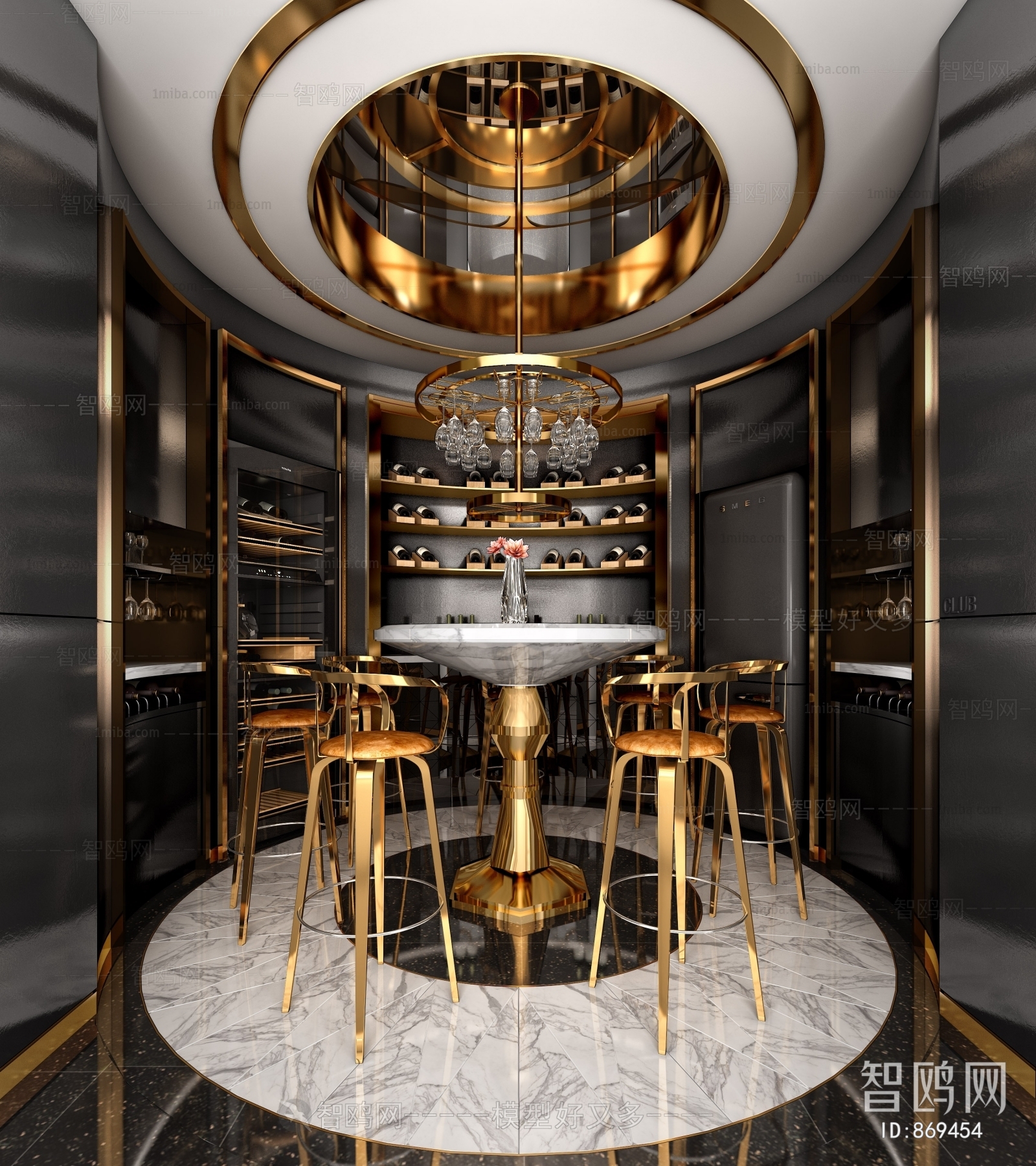 Post Modern Style Wine Cellar/Wine Tasting Room