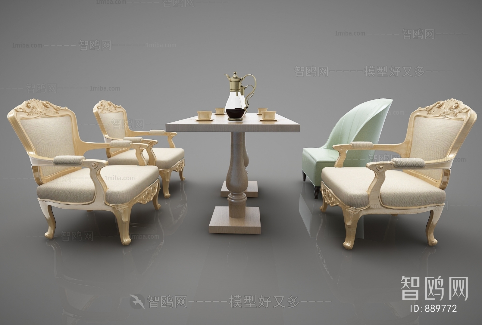 European Style Dining Table And Chairs