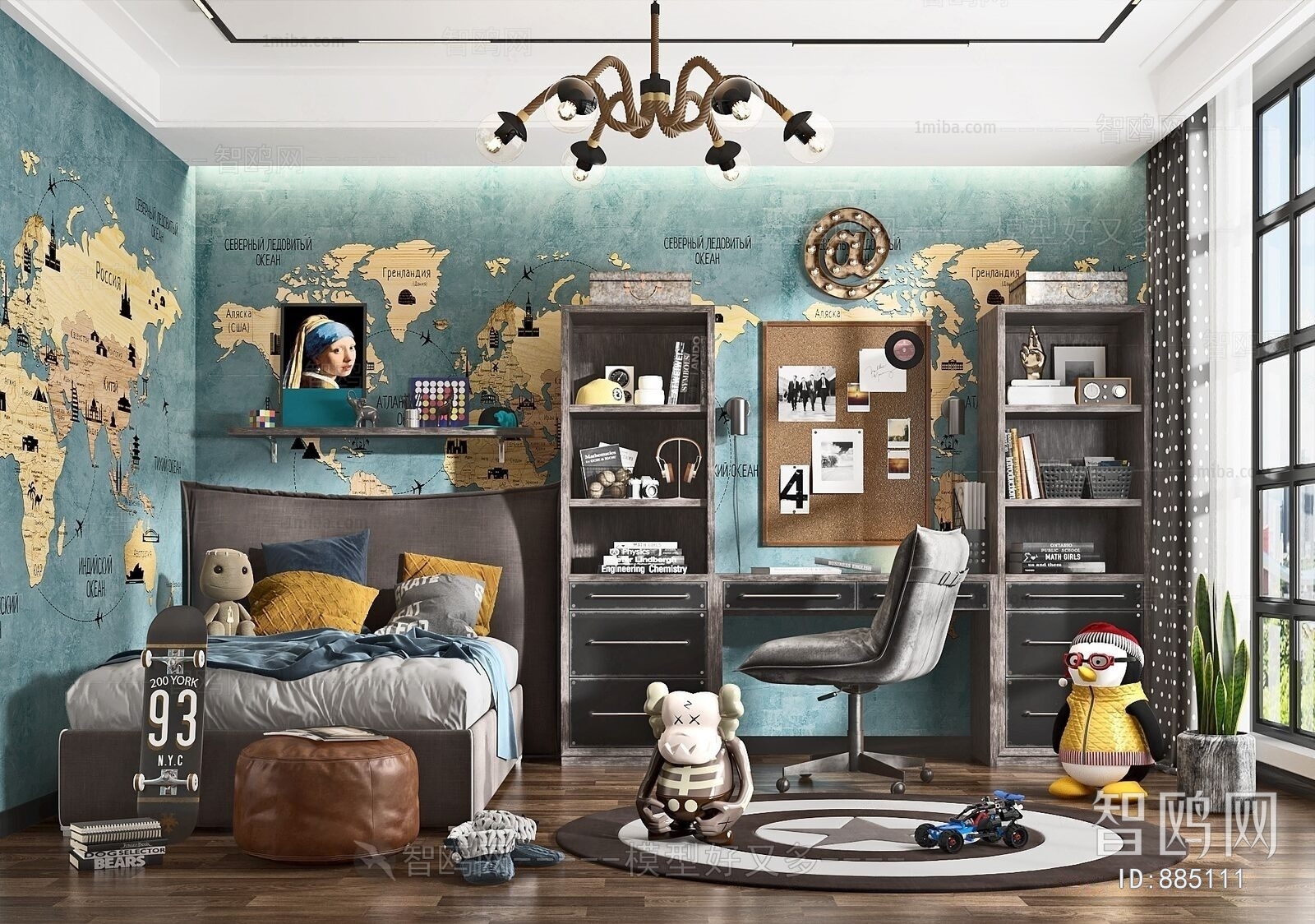 Industrial Style Children's Room