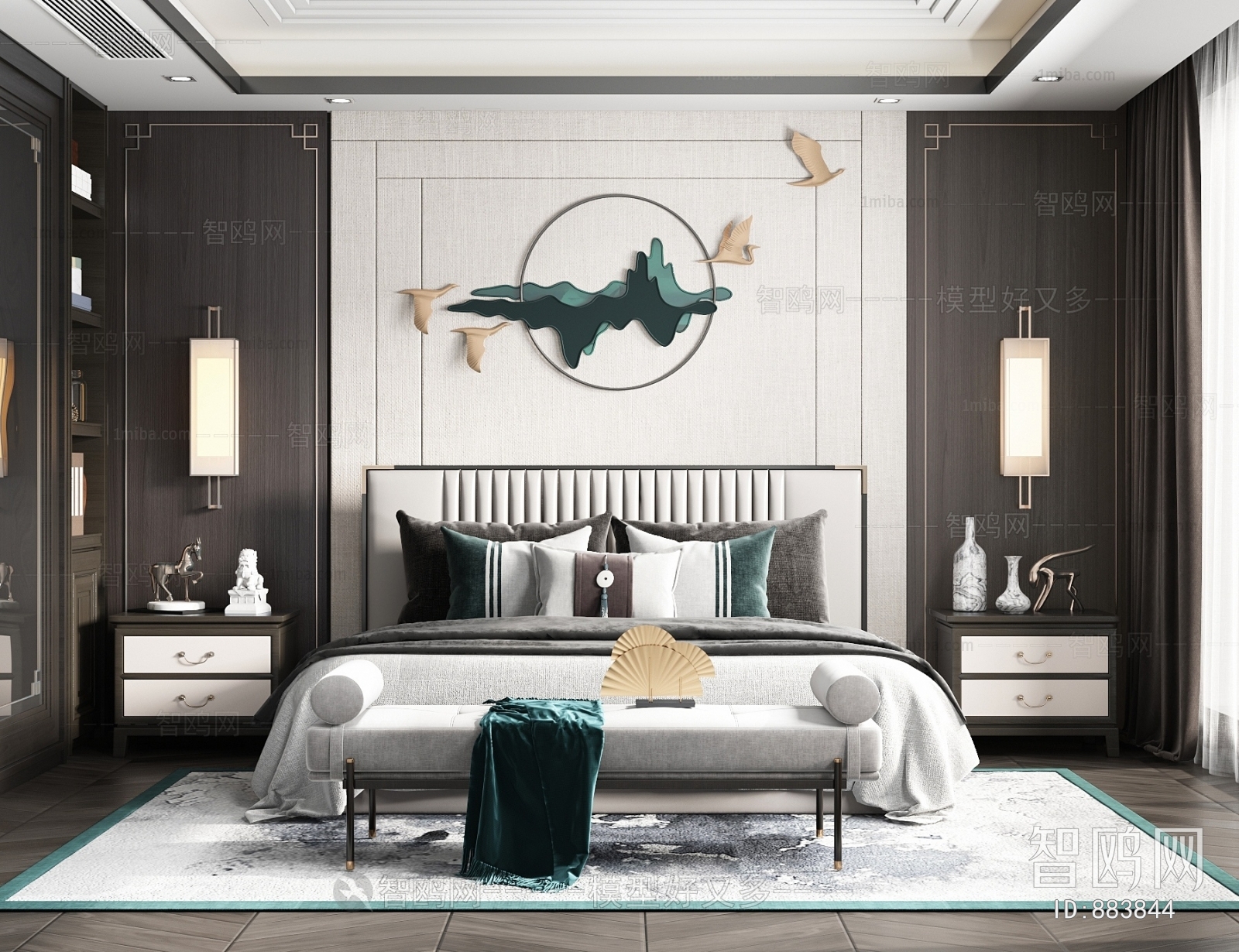 New Chinese Style Bedroom