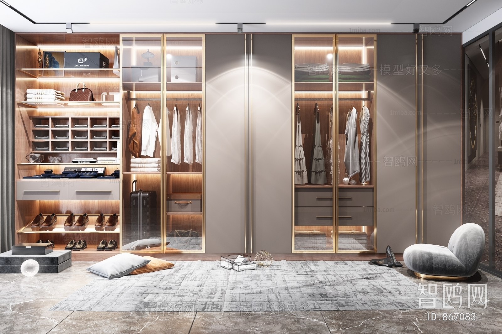 Modern Clothes Storage Area