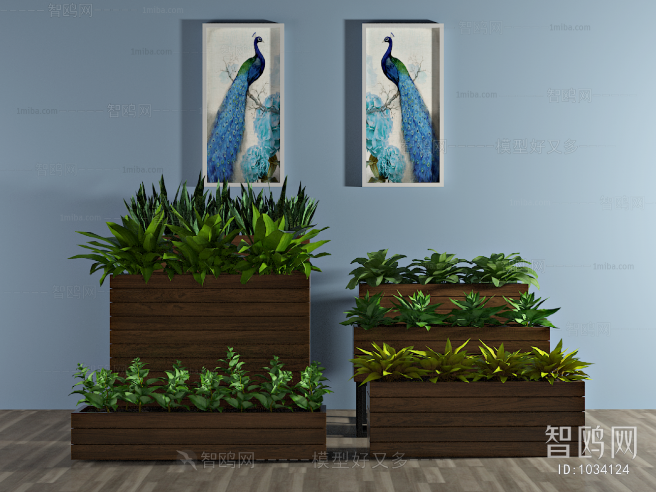 Modern Potted Green Plant