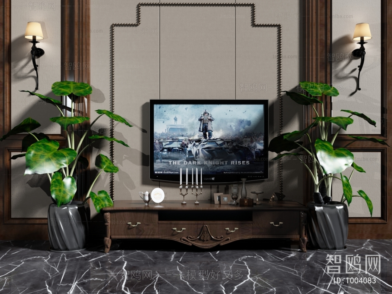 New Chinese Style TV Cabinet