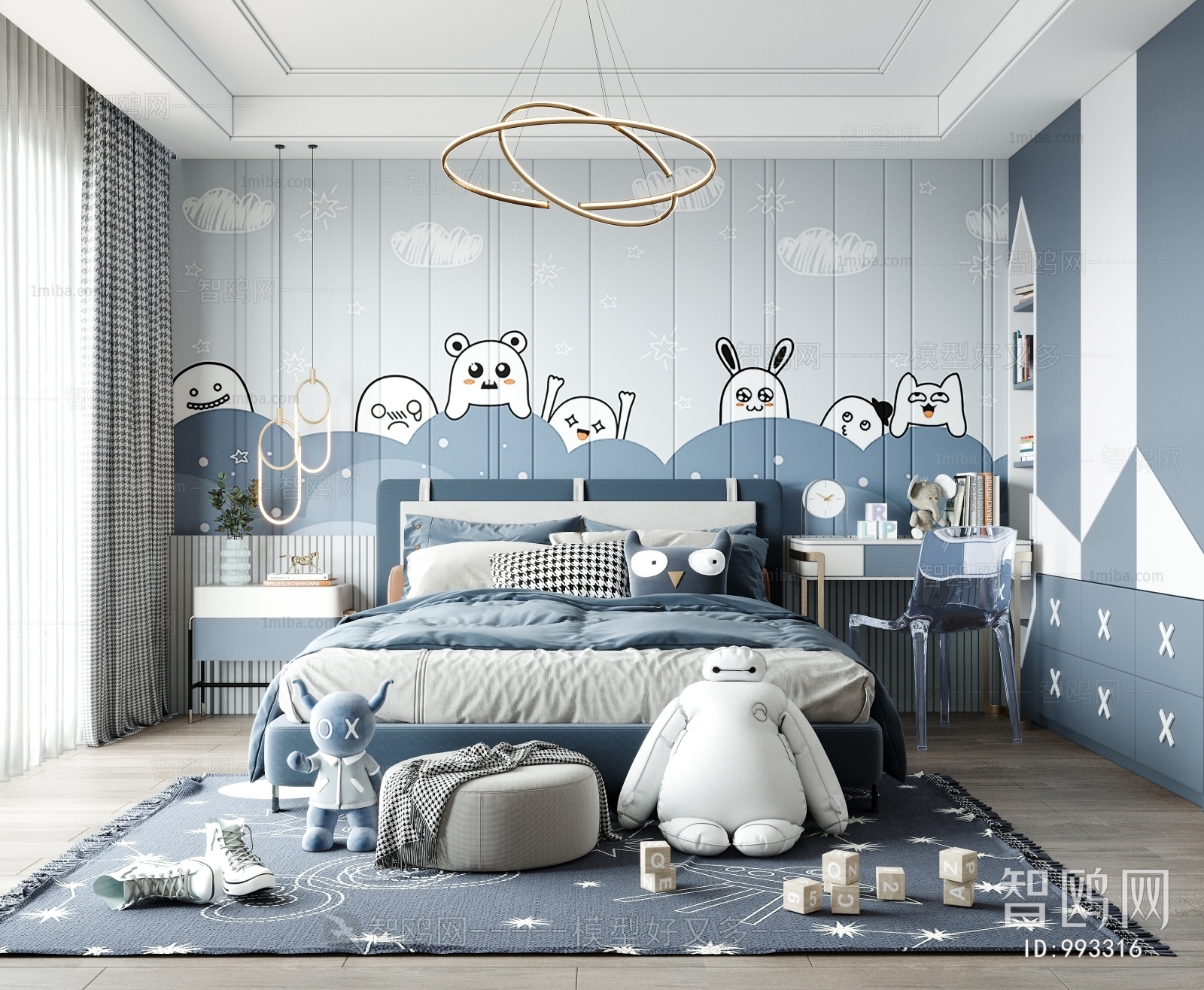 Modern Boy's Room And Son's Room