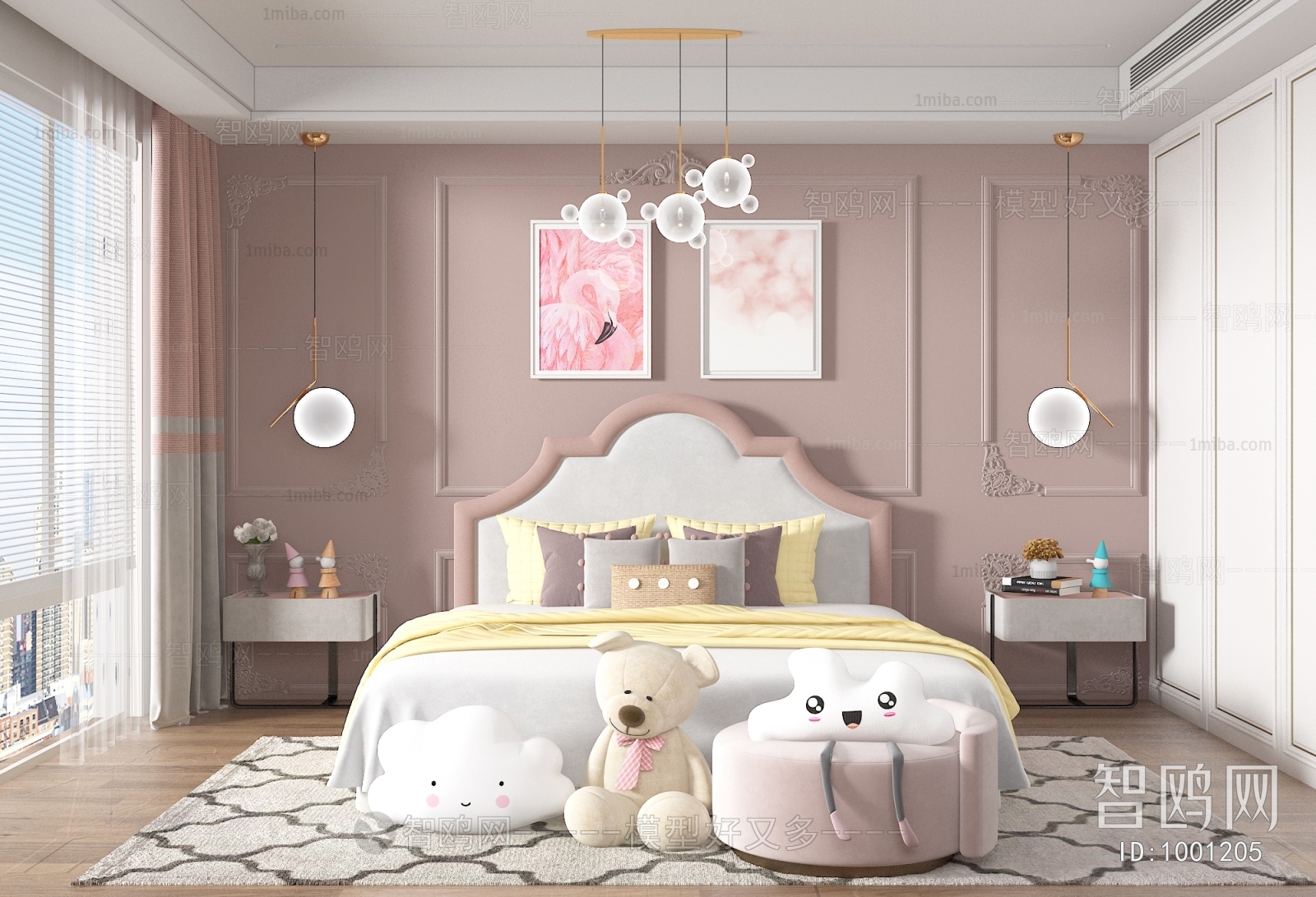 Simple European Style Girl's Room Daughter's Room