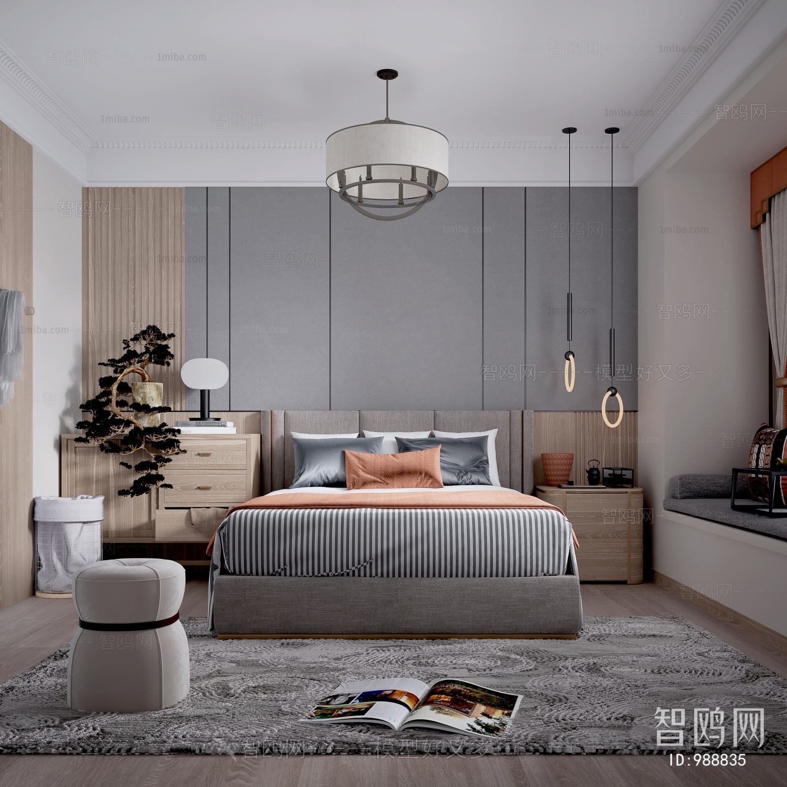 New Chinese Style Bedroom