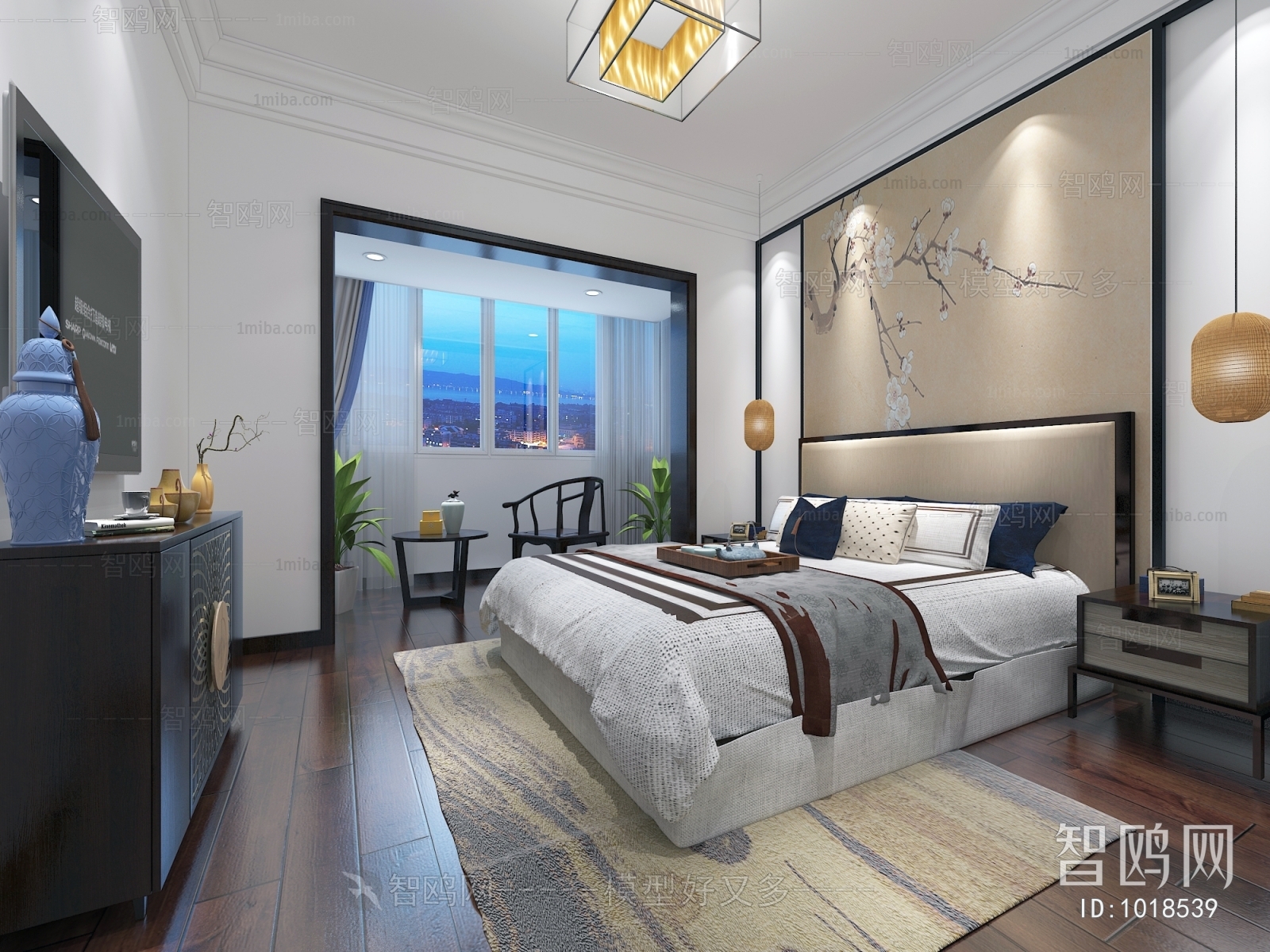 New Chinese Style Bedroom