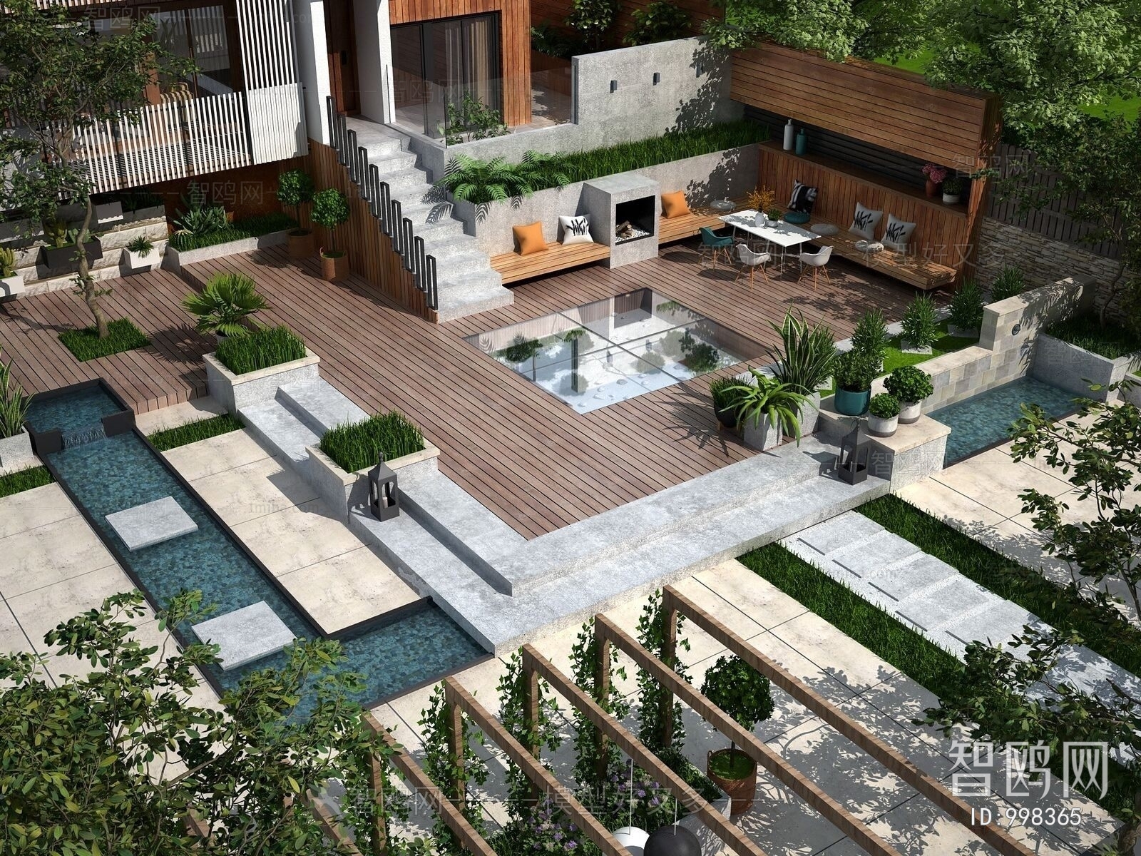 Modern Courtyard/landscape