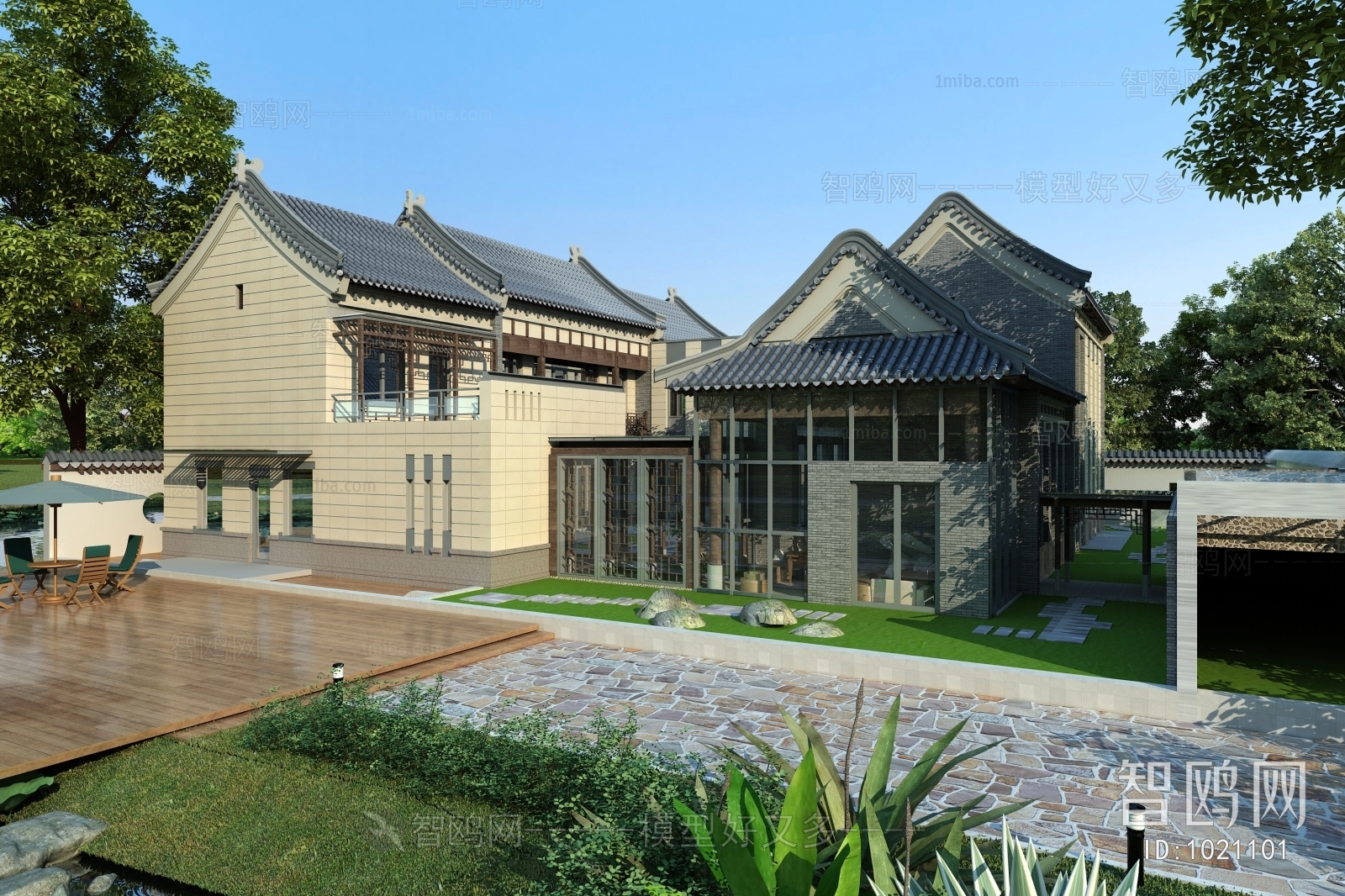 New Chinese Style Villa Appearance