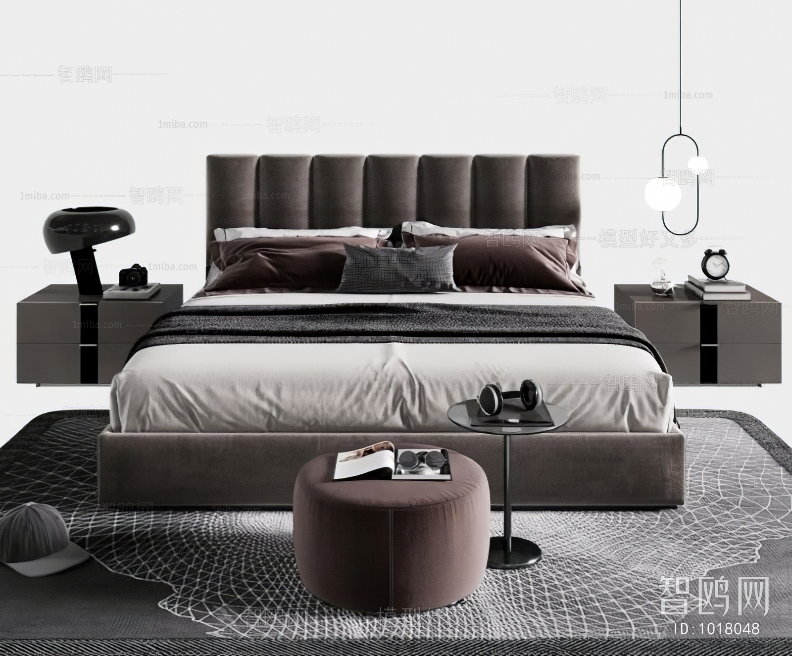 Post Modern Style Double Bed