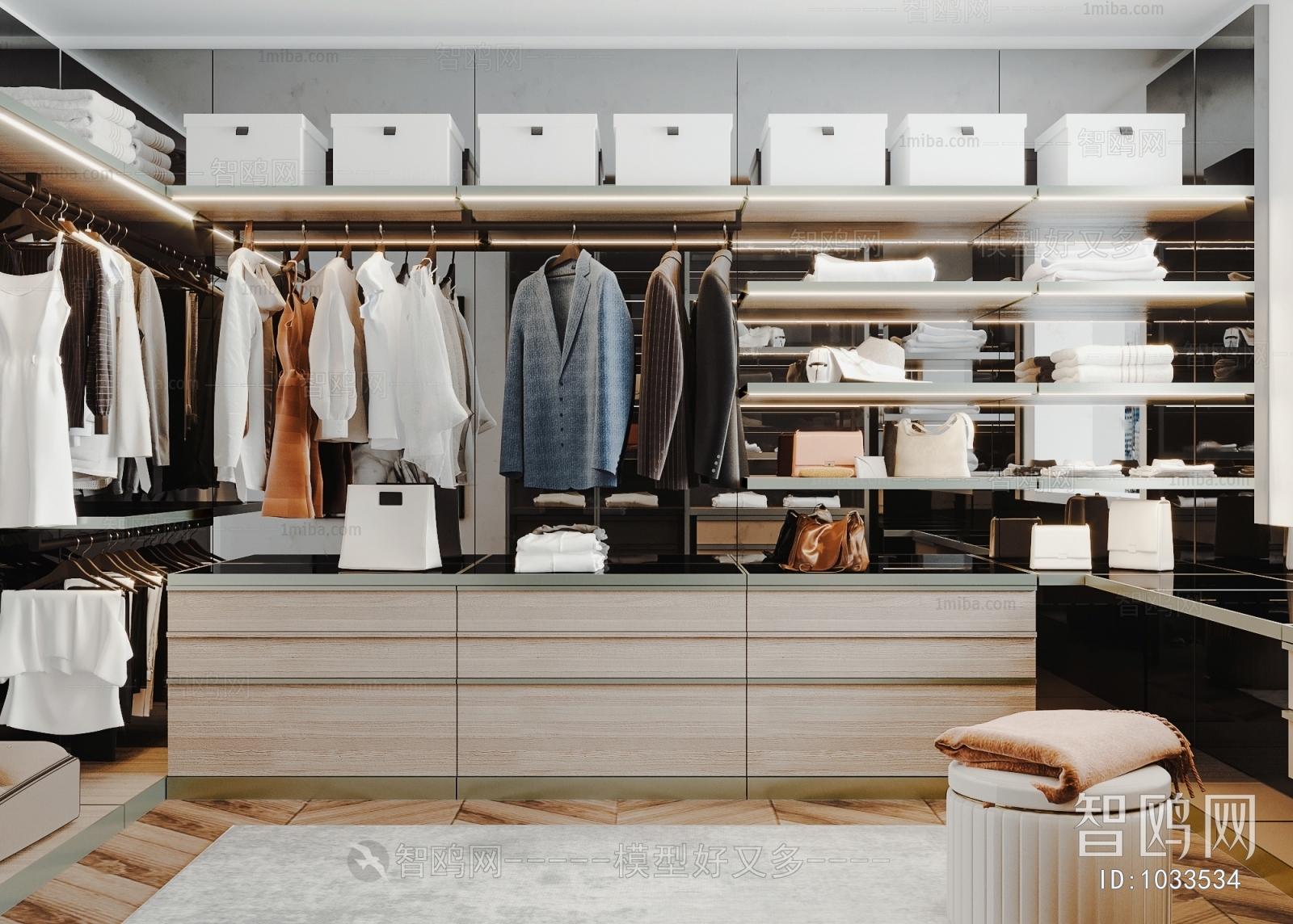 Modern Clothes Storage Area