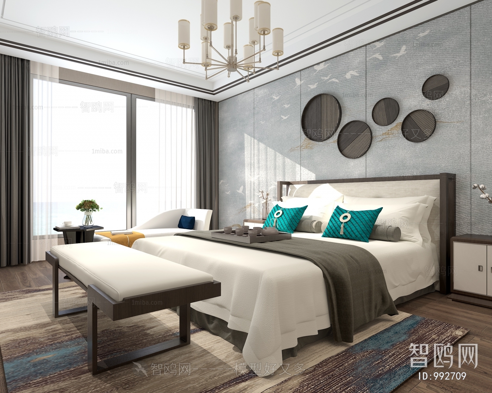 New Chinese Style Bedroom