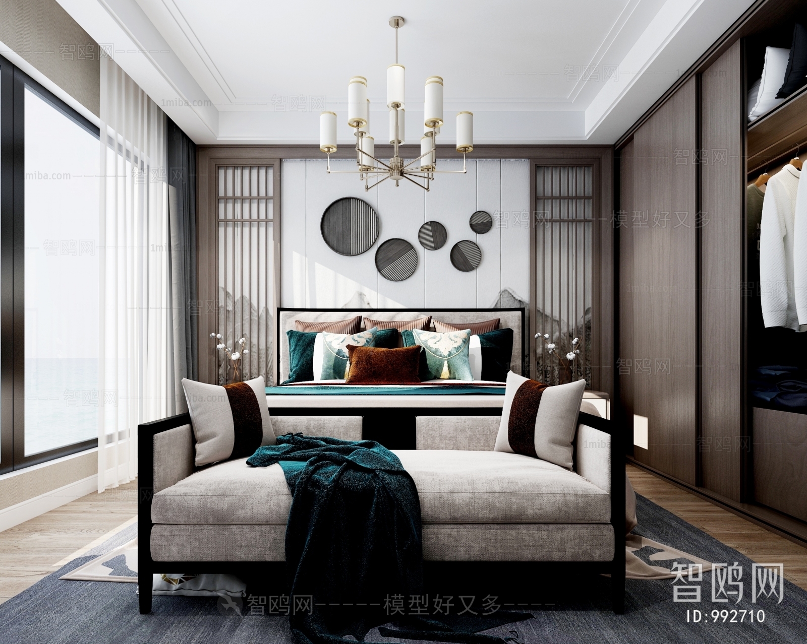 New Chinese Style Bedroom
