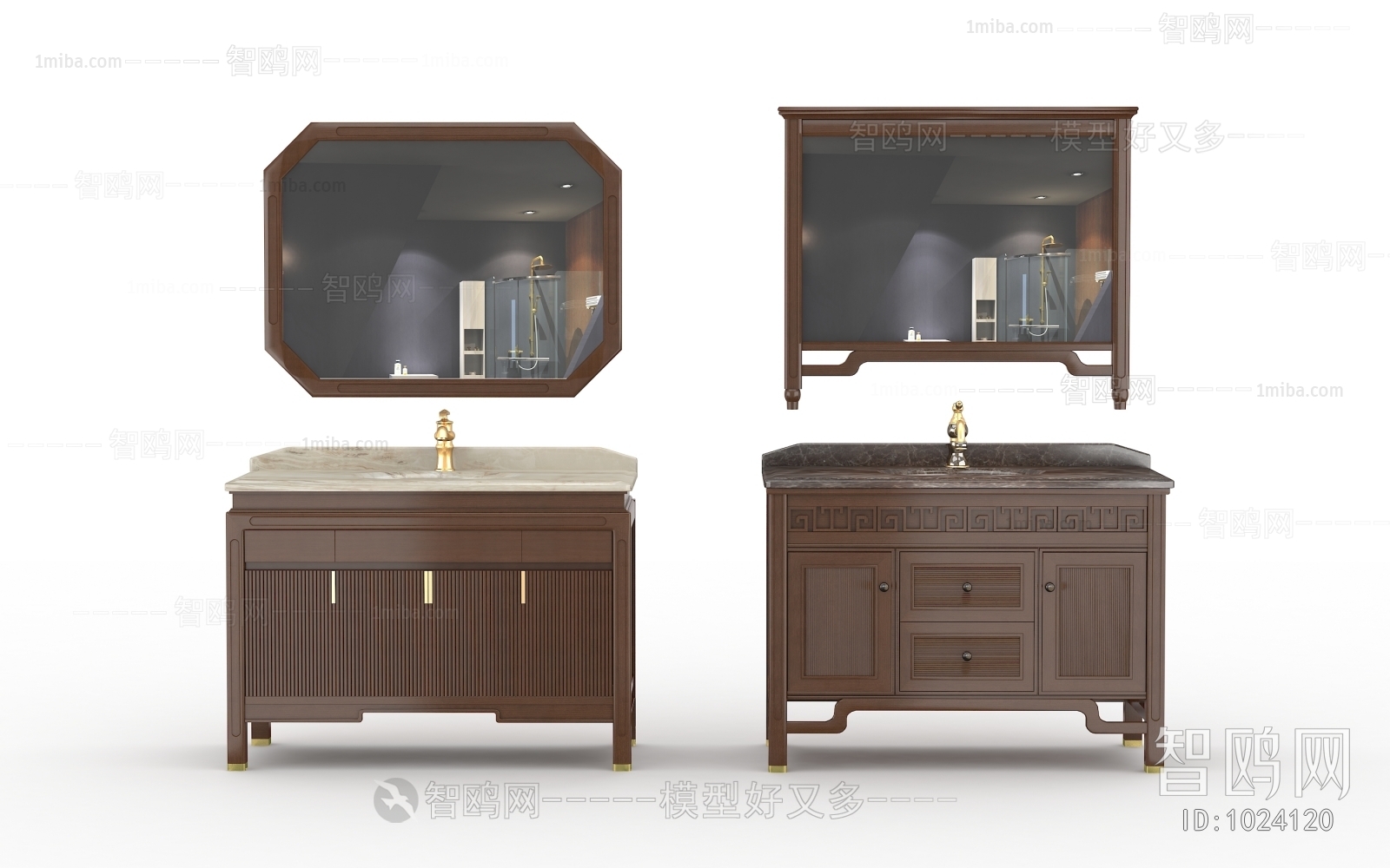 New Chinese Style Bathroom Cabinet