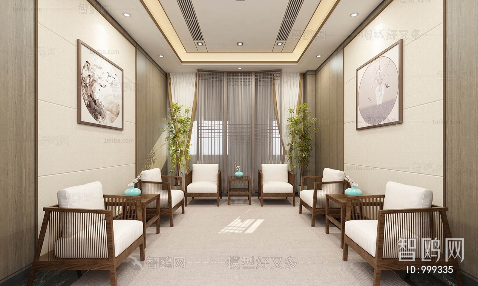 New Chinese Style Reception Room