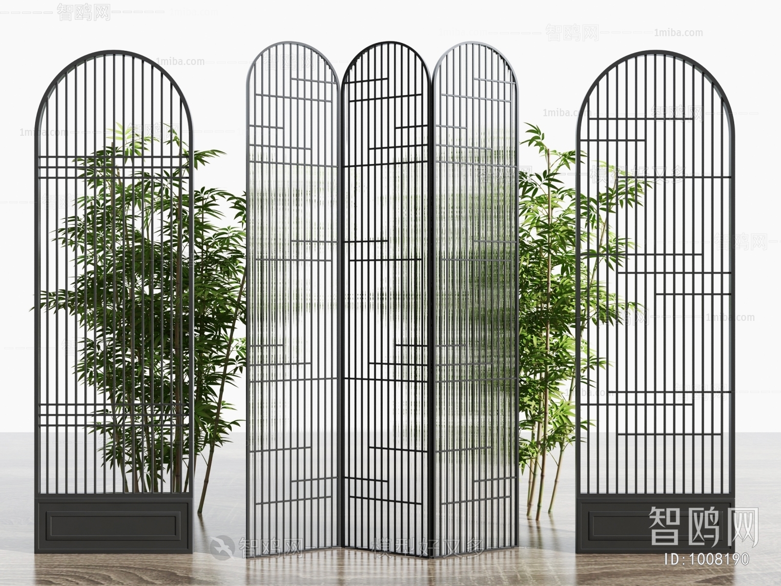 New Chinese Style Glass Screen Partition