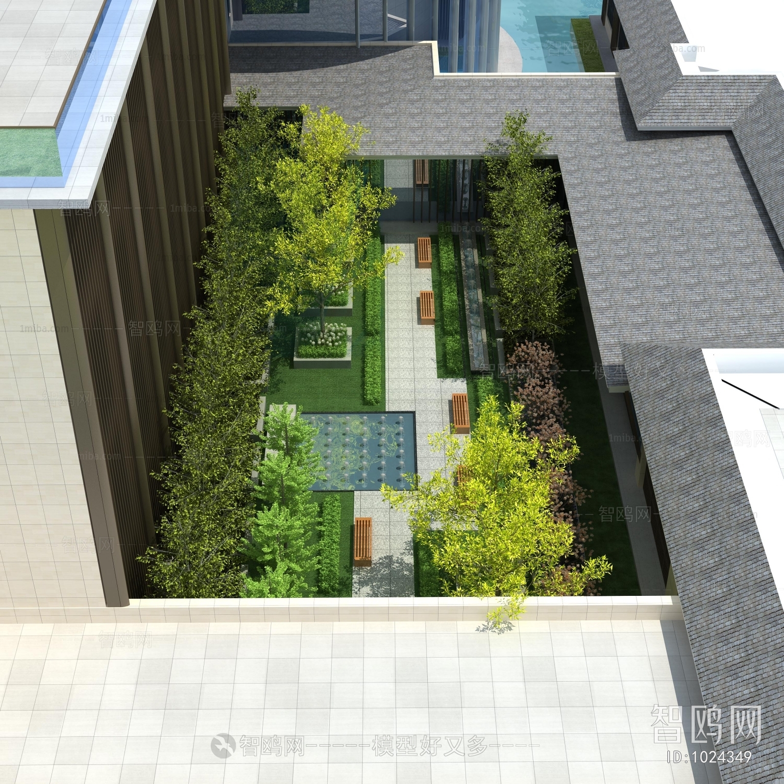 Modern Courtyard/landscape