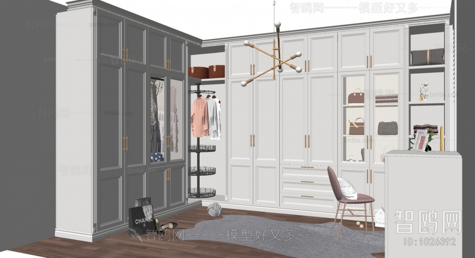 Simple European Style Clothes Storage Area