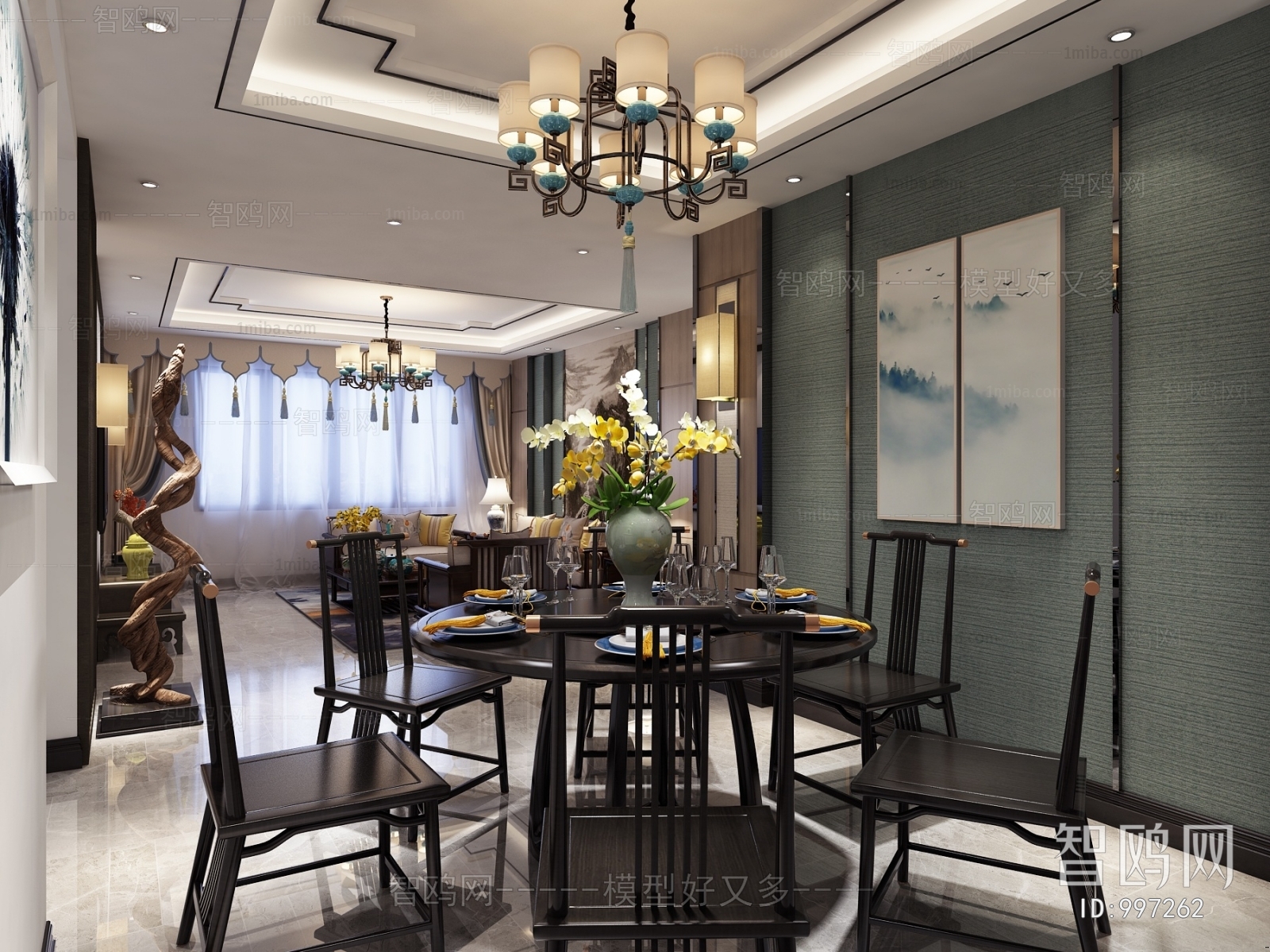 New Chinese Style Dining Room