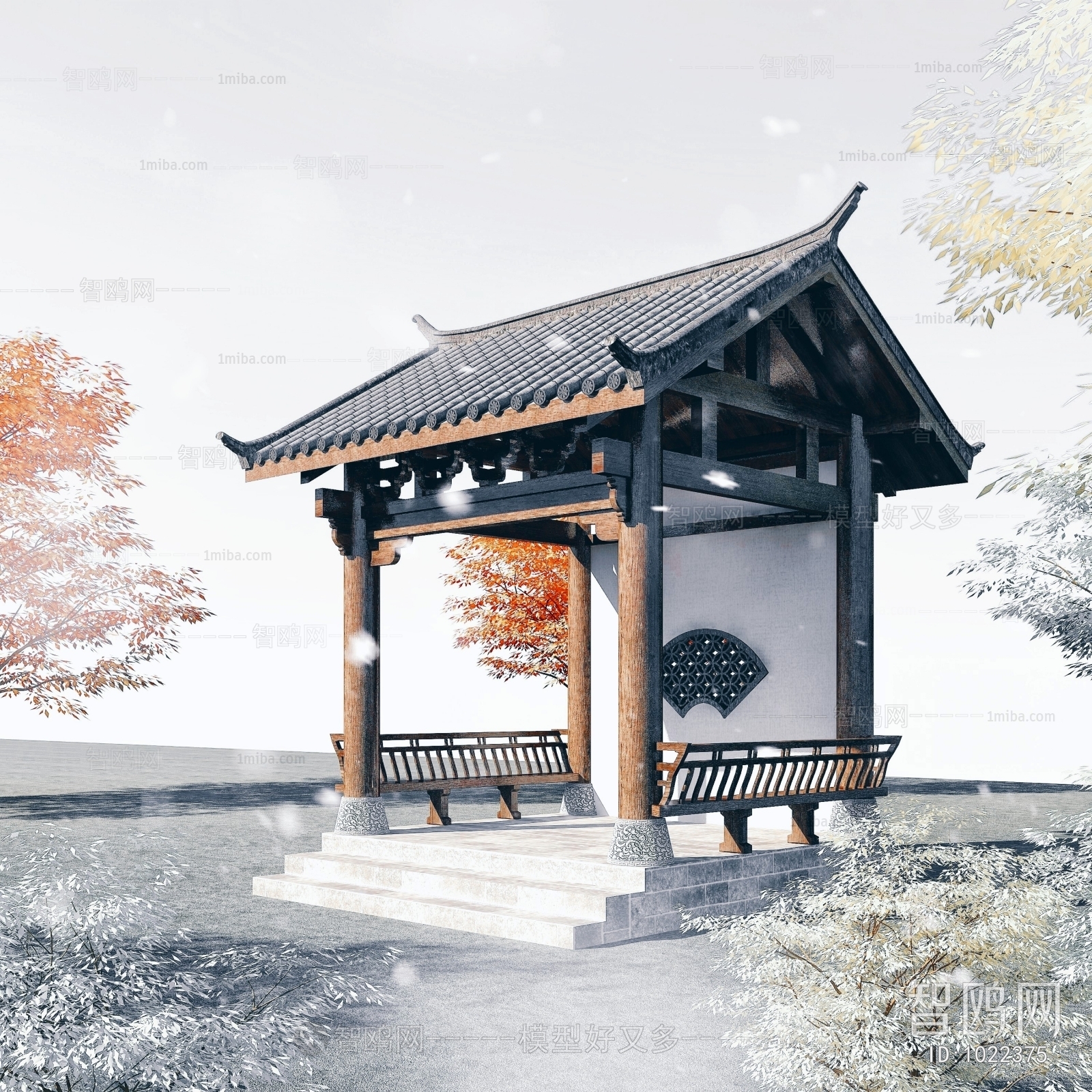 中式古建筑凉亭