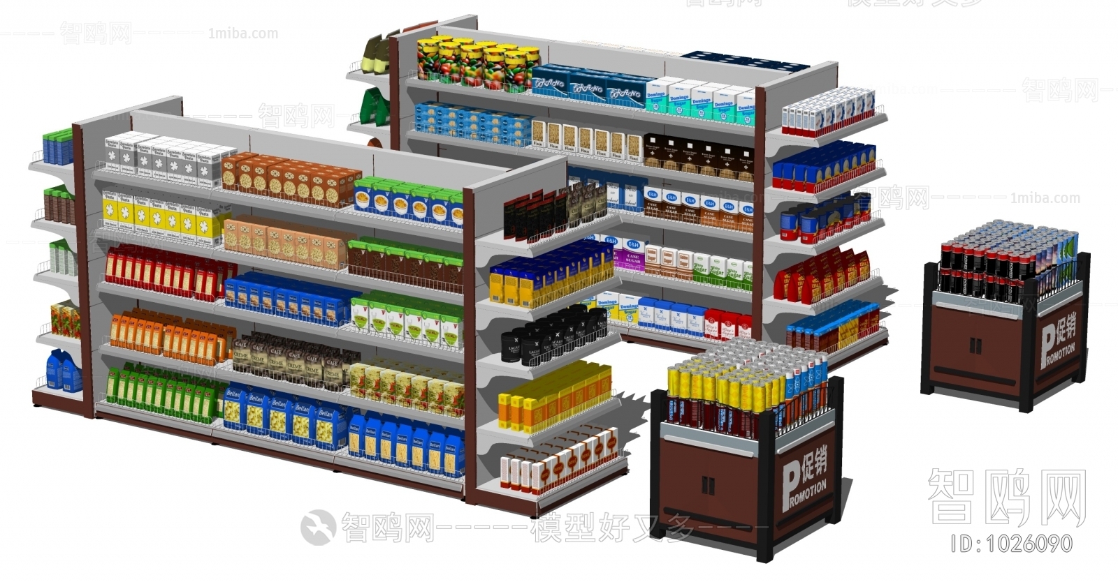 Modern Supermarket Shelf