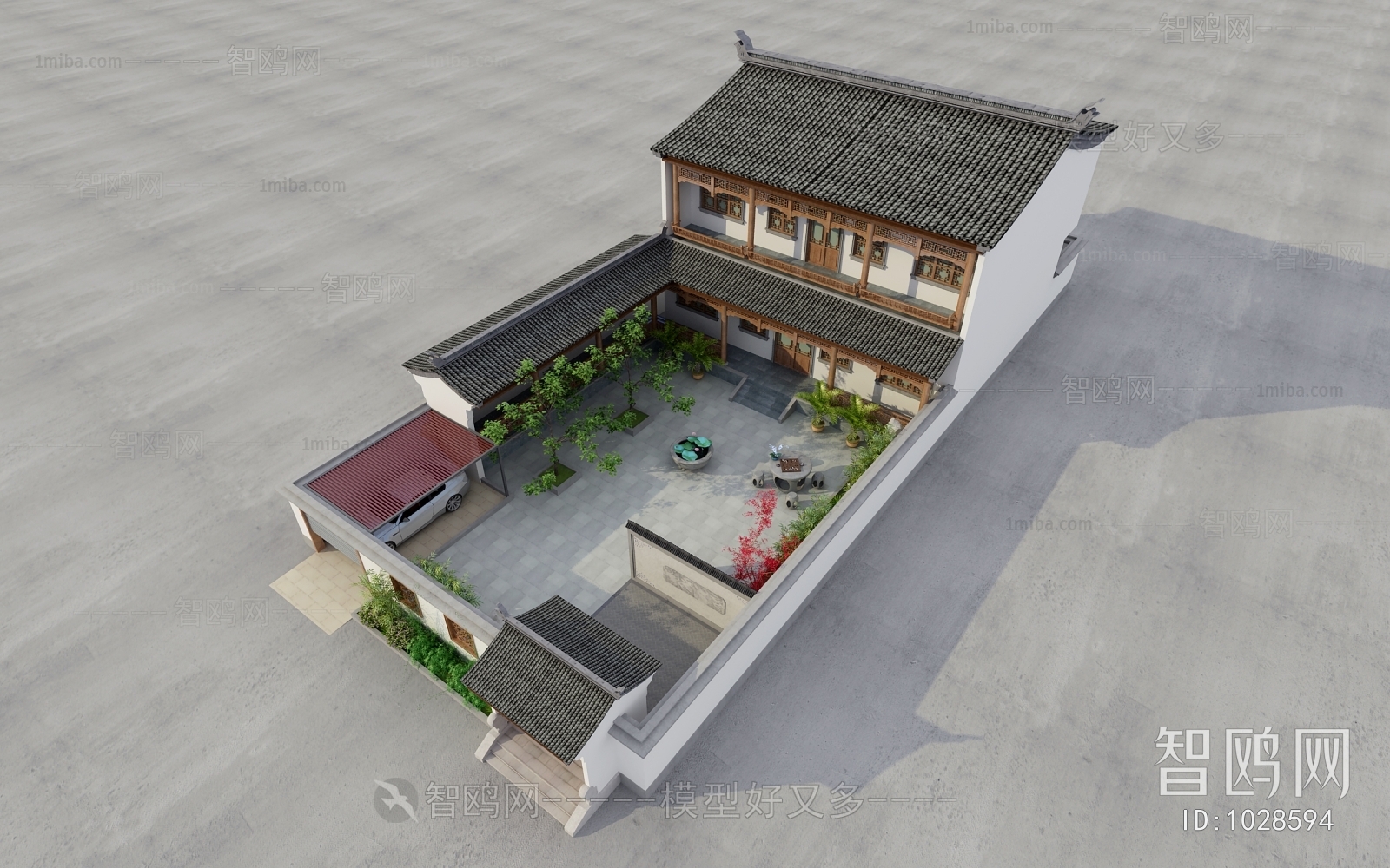 New Chinese Style Villa Appearance