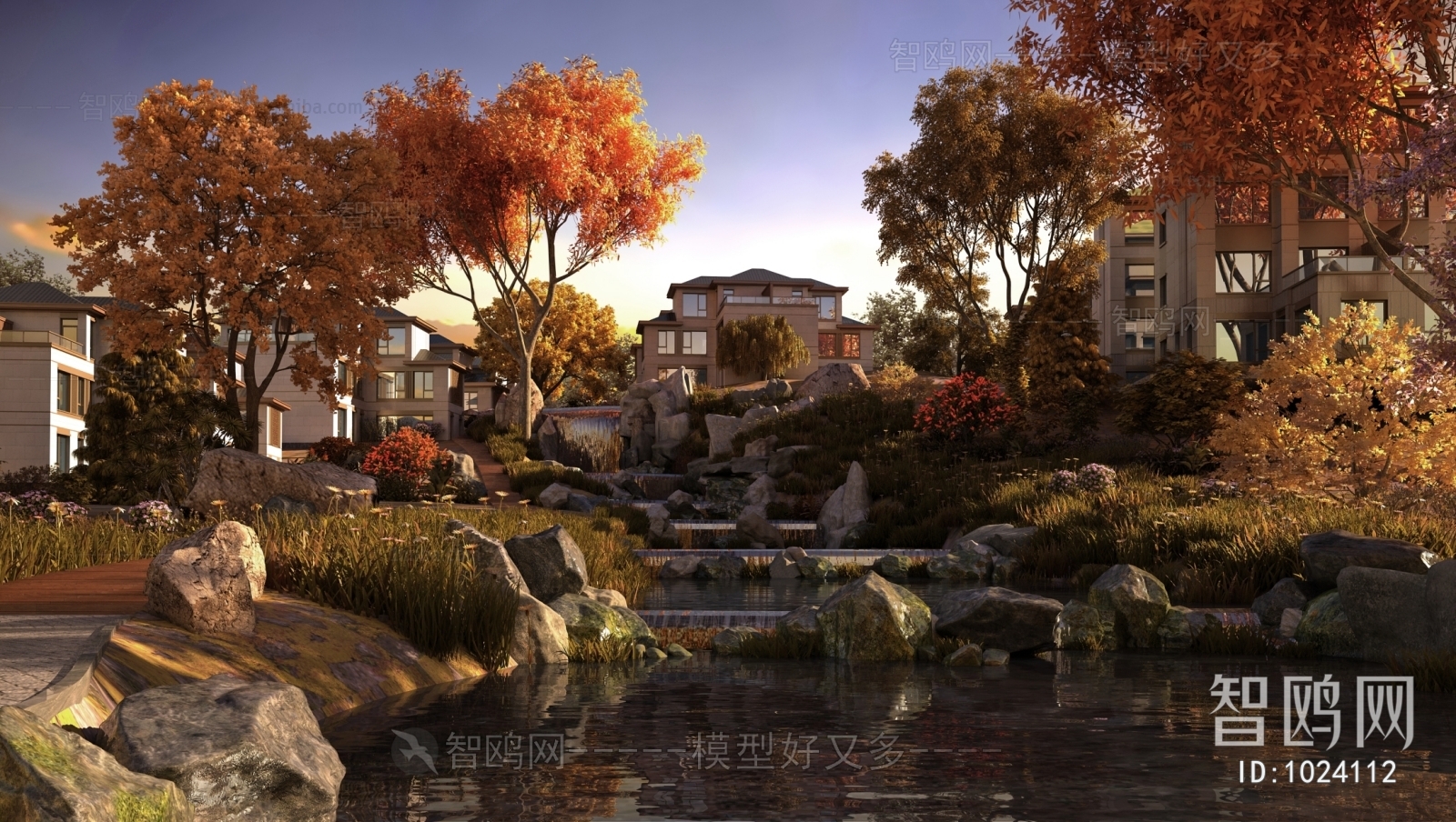 New Chinese Style Garden Landscape