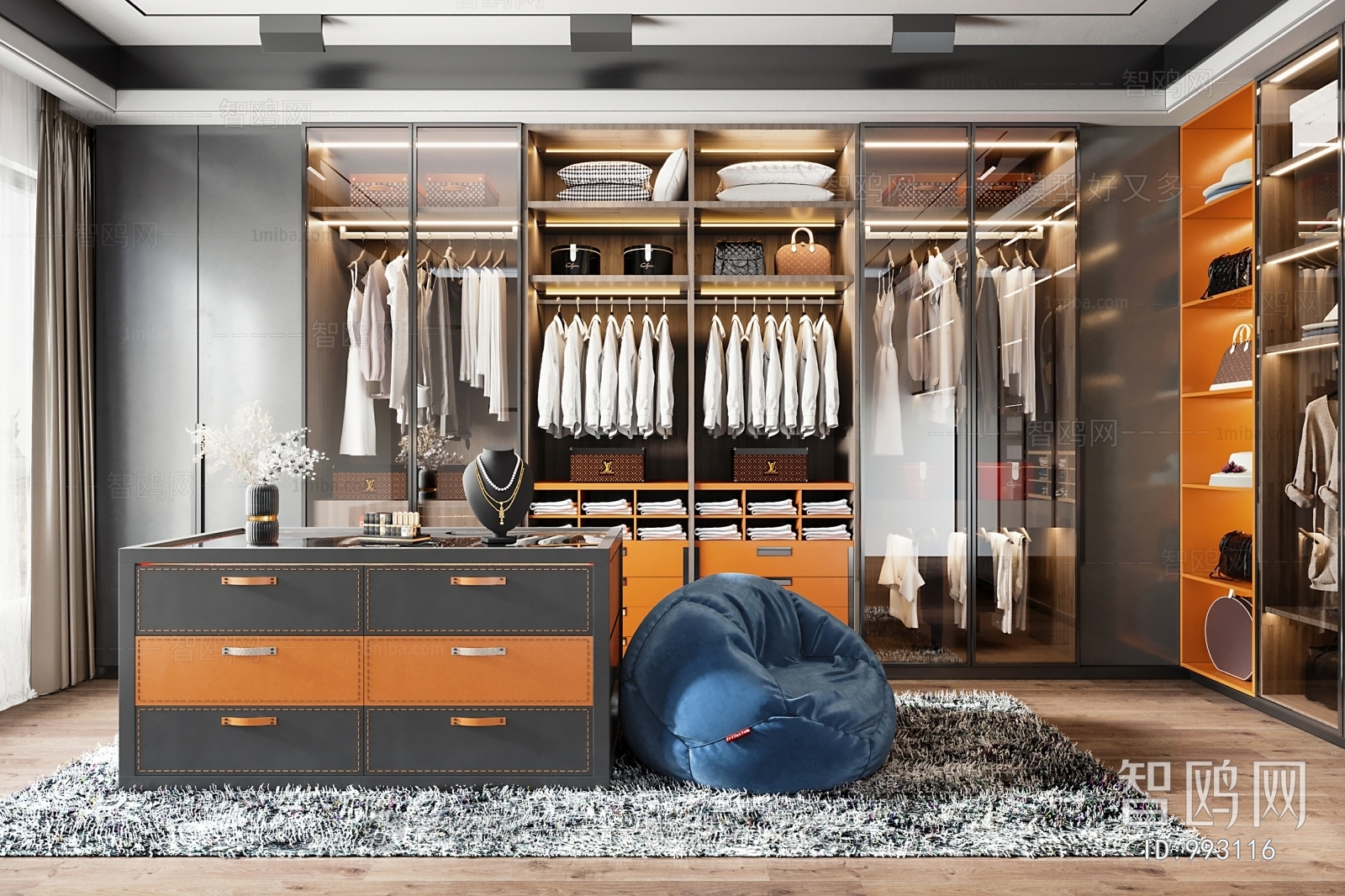 Modern Clothes Storage Area