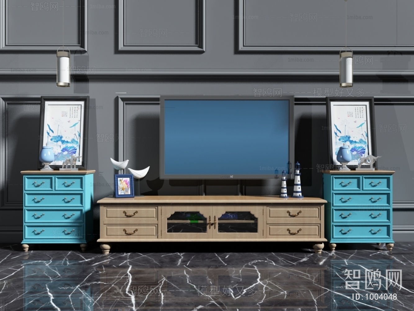 New Chinese Style TV Cabinet