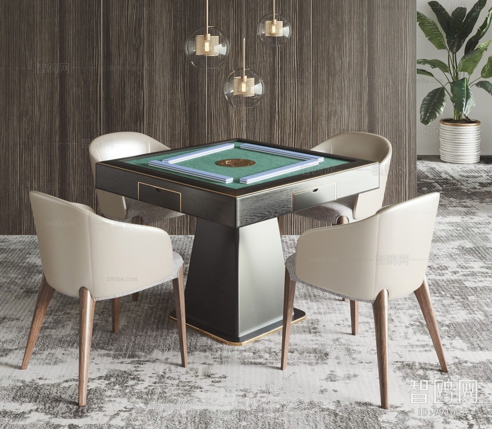 Modern Mahjong Tables And Chairs