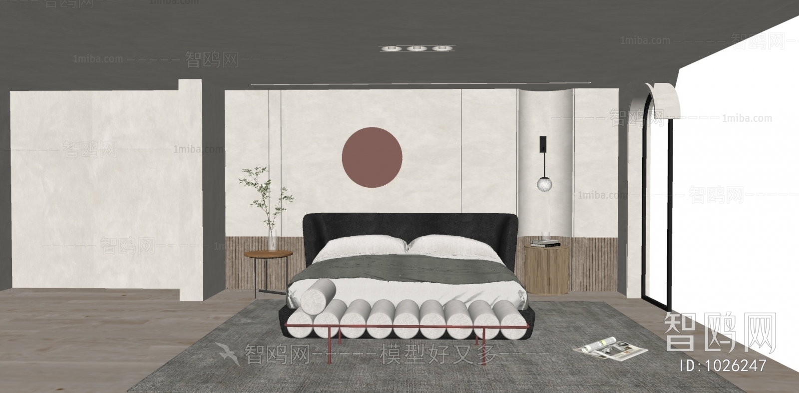 现代侘寂家居卧室