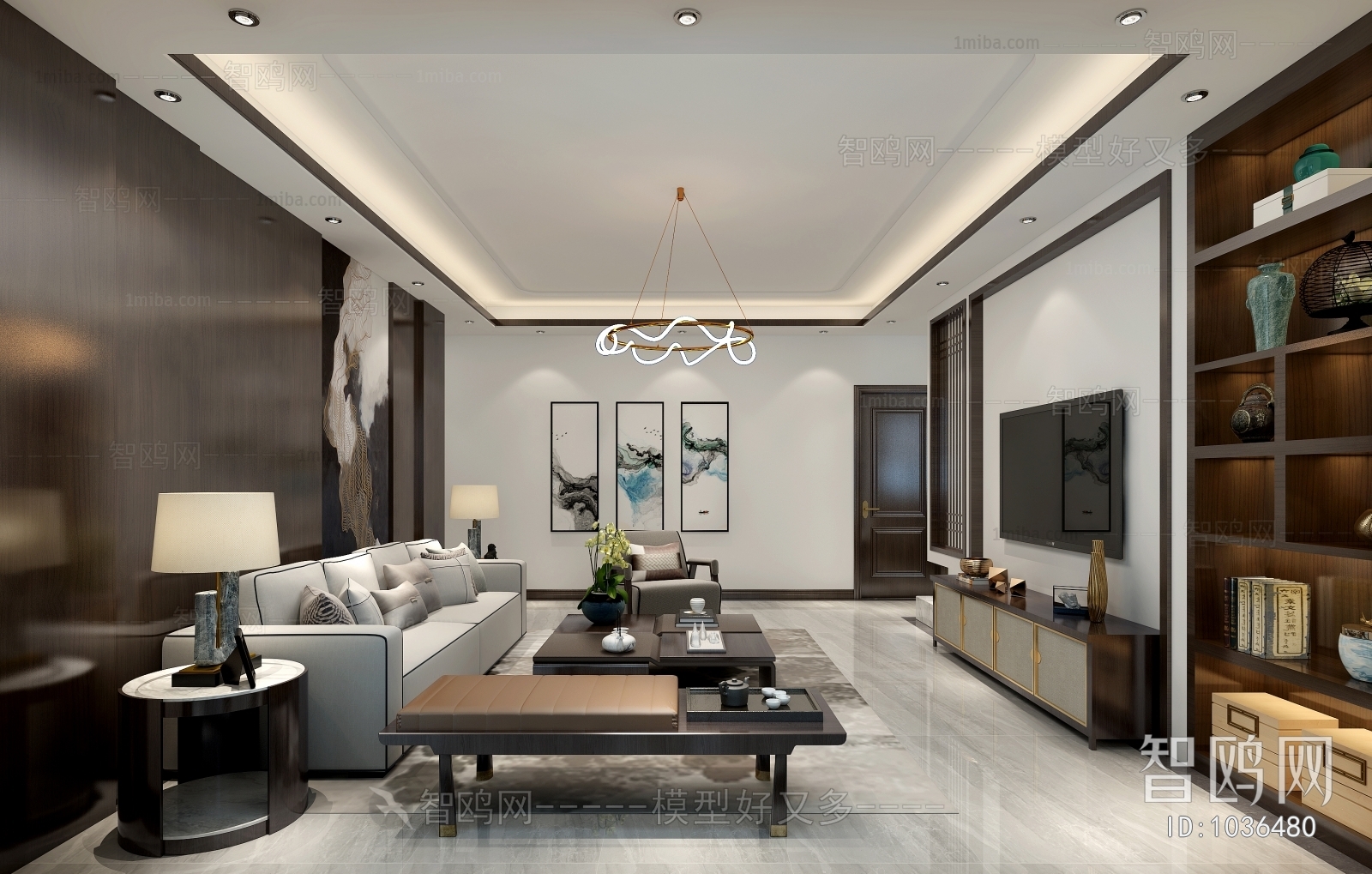 New Chinese Style A Living Room