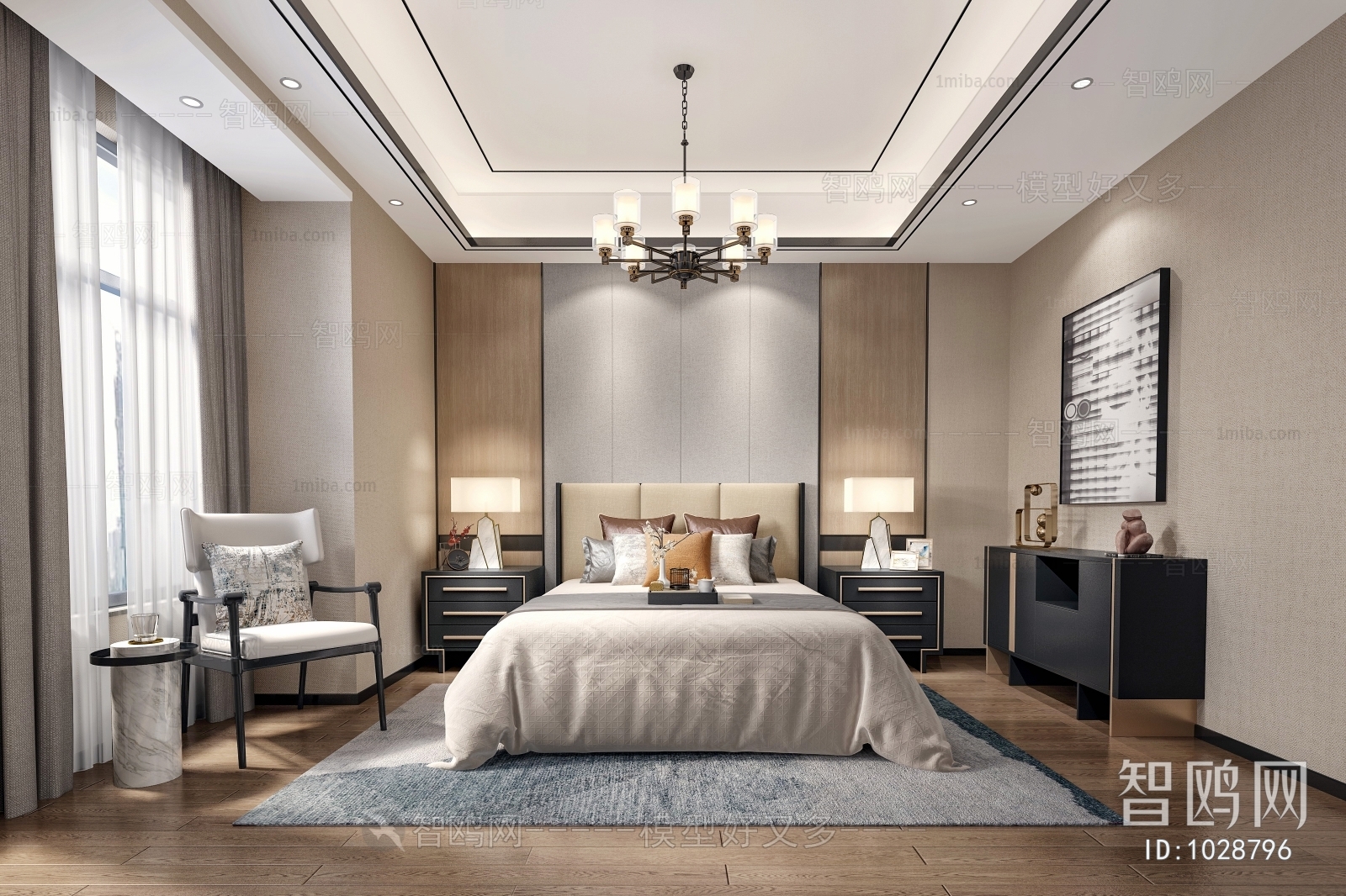New Chinese Style Bedroom