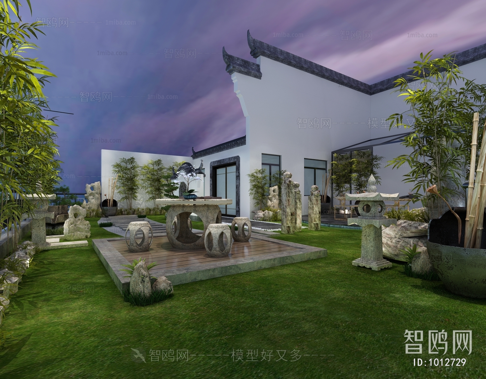 New Chinese Style Courtyard/landscape