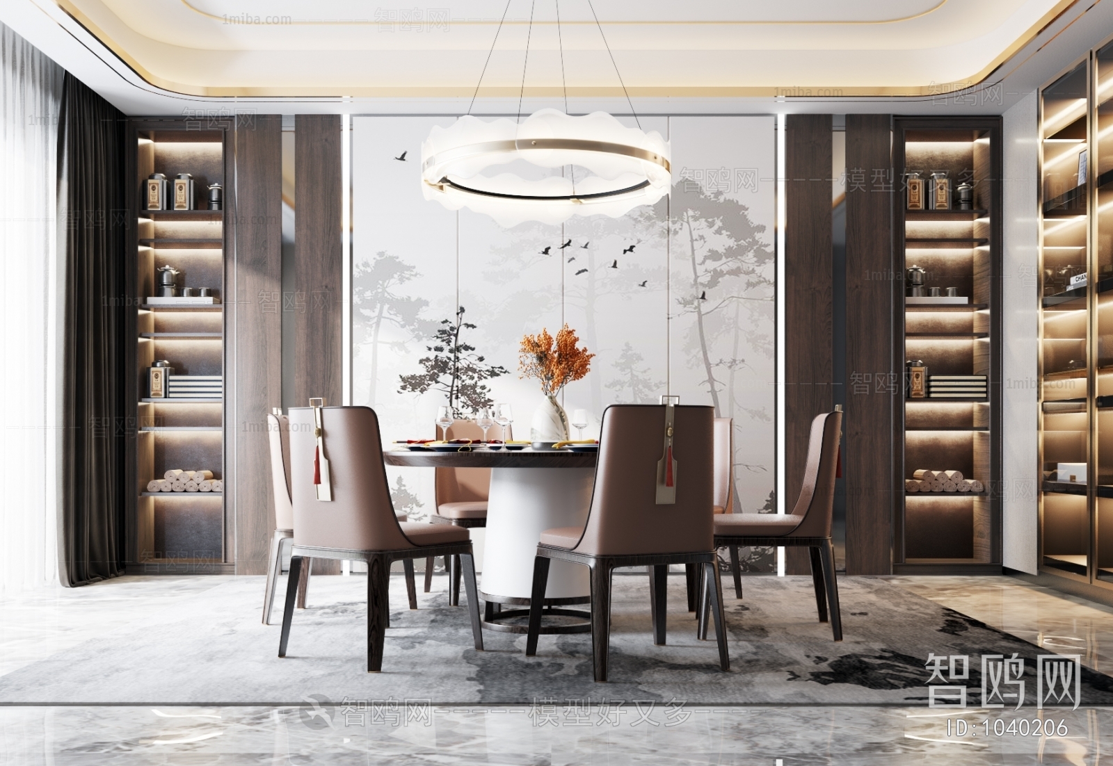 New Chinese Style Dining Room